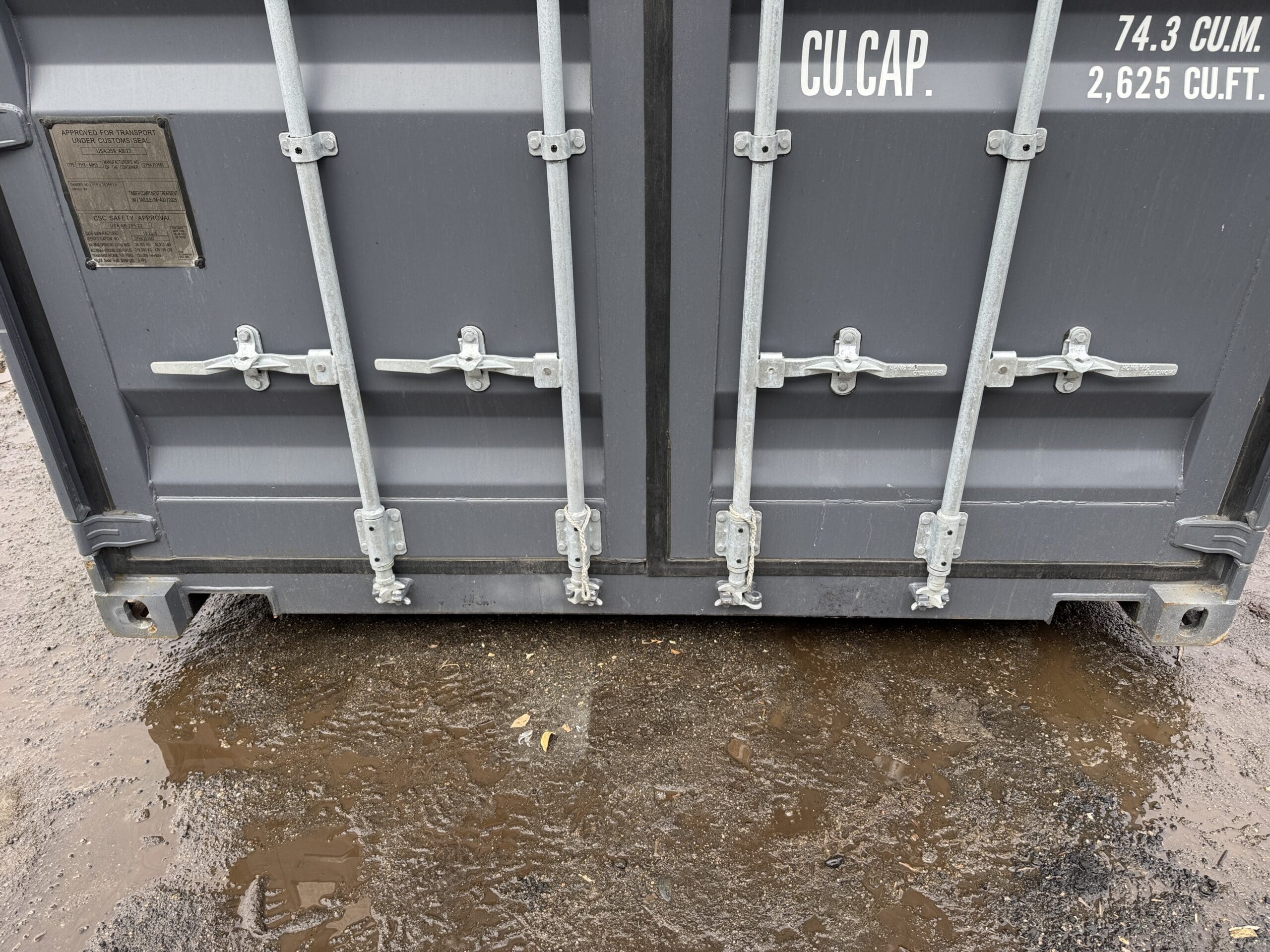 40ft New High Cube Shipping Container – Wind & Watertight – Dk Gray — 40ft — new (image 6 of 12)