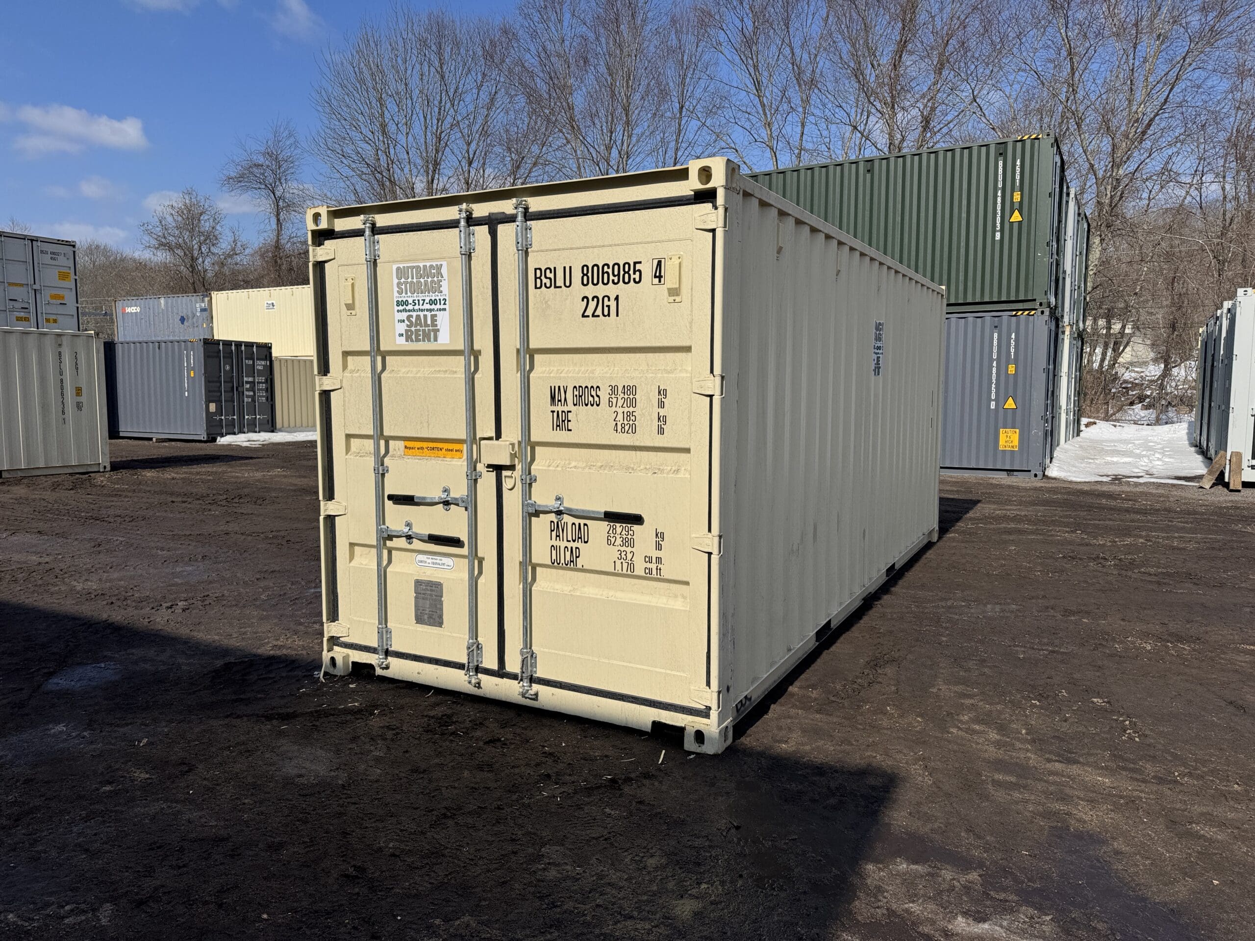 20ft New Shipping Container – Wind & Watertight – Beige — 20ft — new (image 8 of 12)