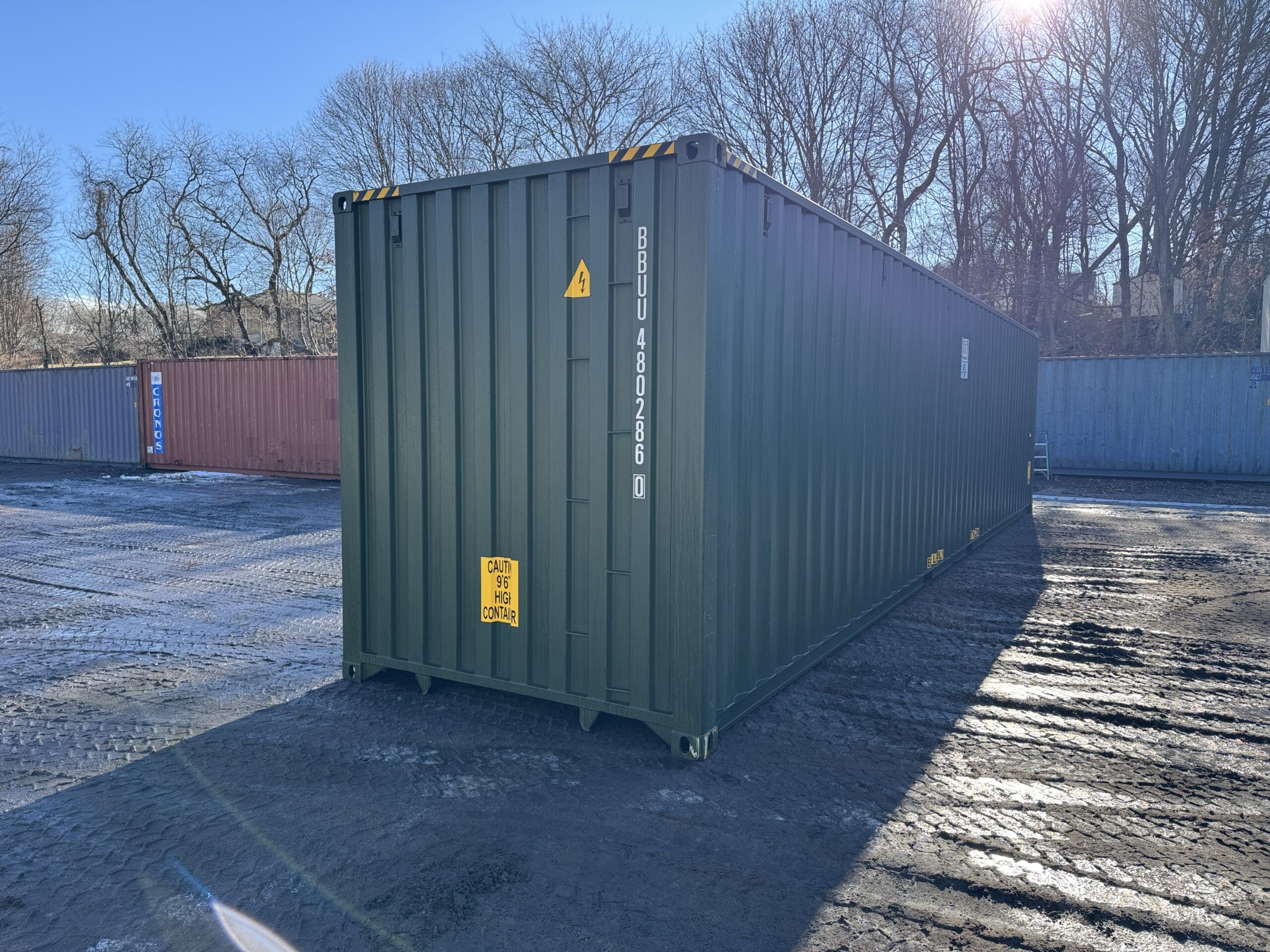 40ft New High Cube Shipping Container – Wind & Watertight – Green — 40ft — new (image 12 of 12)