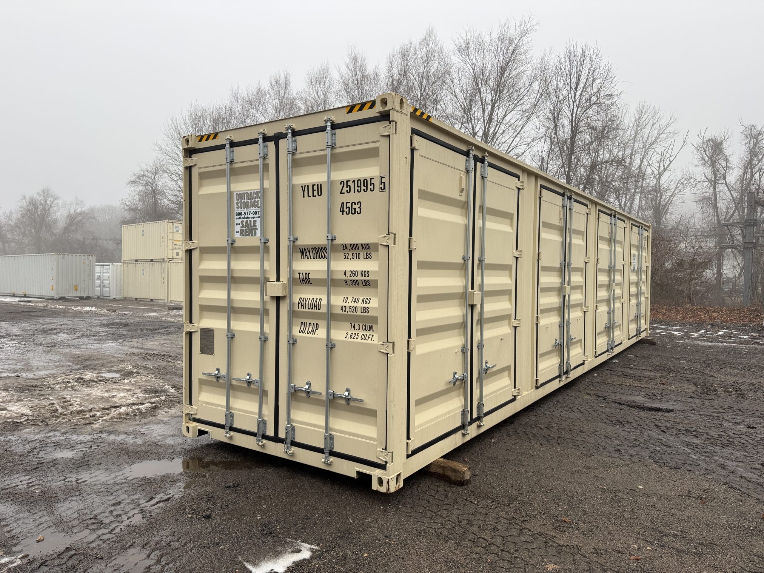 40ft New High Cube Shipping Container – Wind & Watertight – Beige — 40ft — new (image 8 of 12)