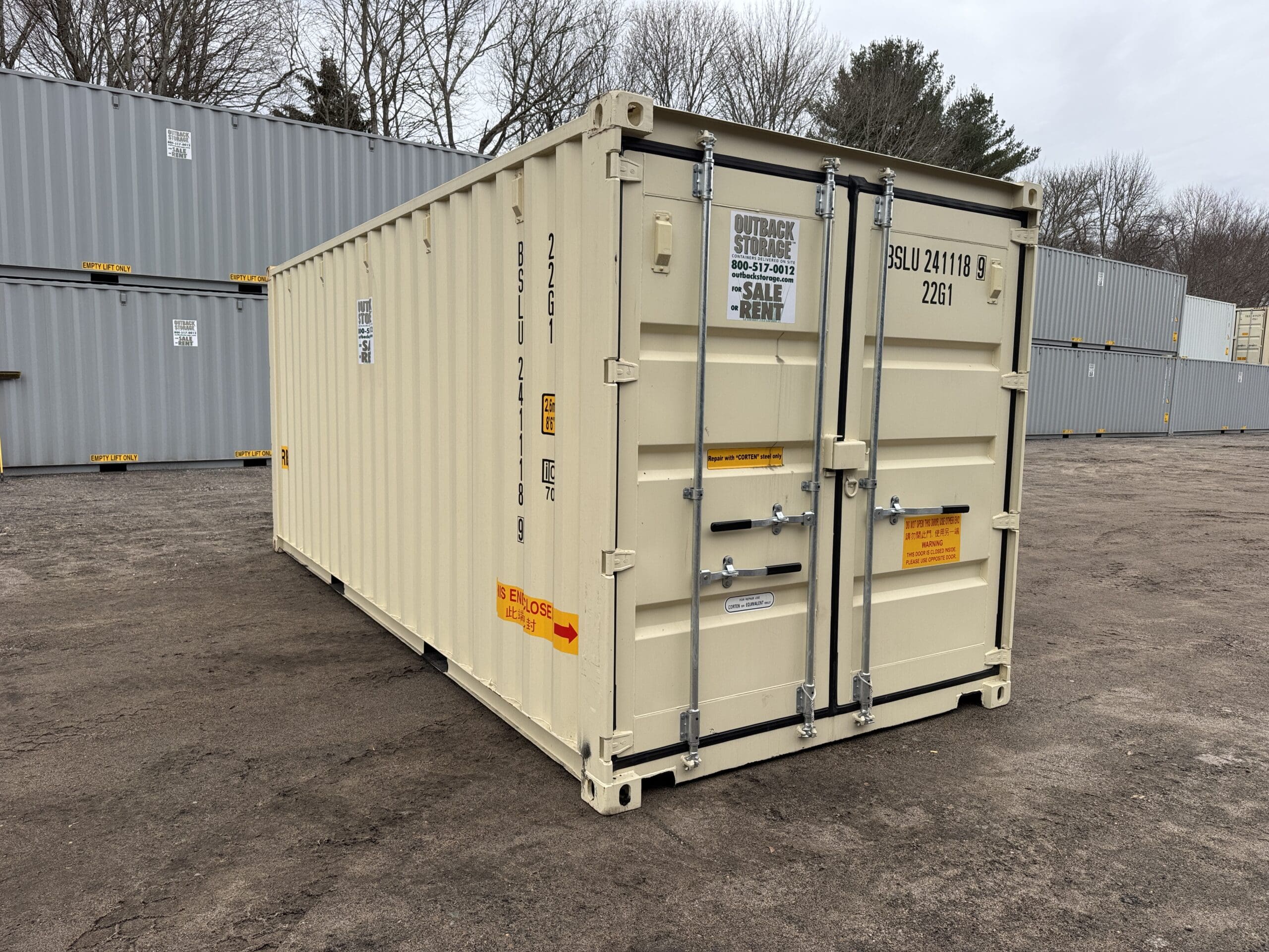 20ft New Shipping Container – Wind & Watertight – Beige — 20ft — new (image 10 of 12)
