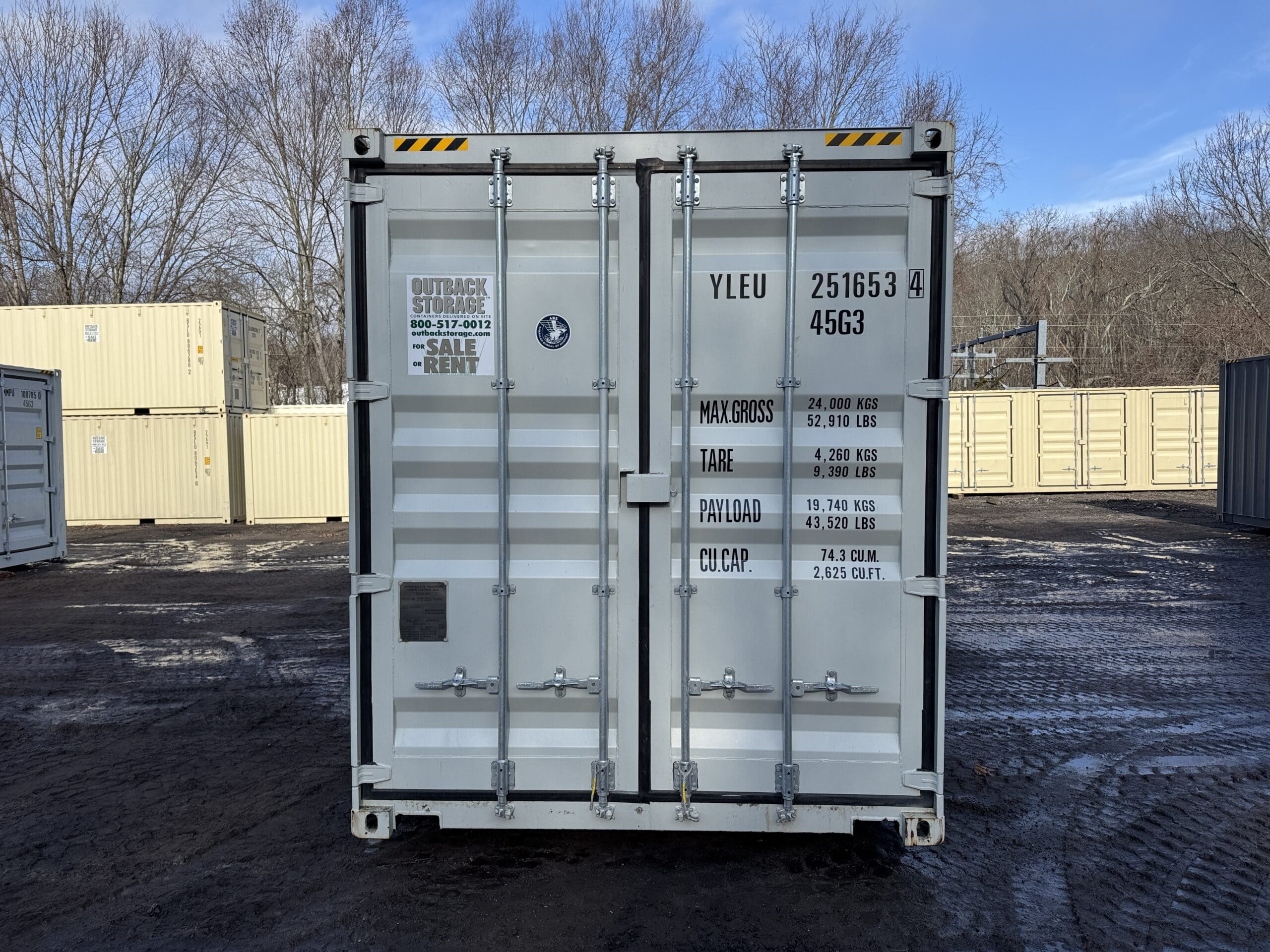 40ft New High Cube Shipping Container – Wind & Watertight – Lt Gray — 40ft — new (image 3 of 12)
