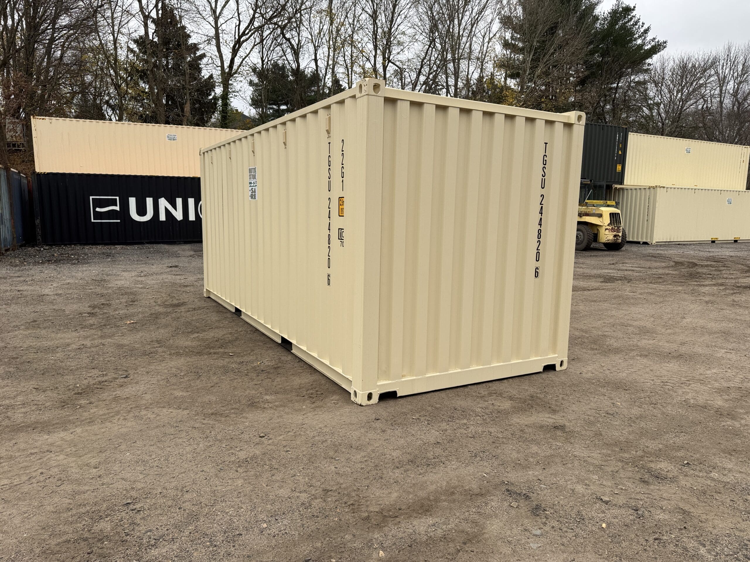20ft New Shipping Container – Wind & Watertight – Beige — 20ft — new (image 9 of 12)