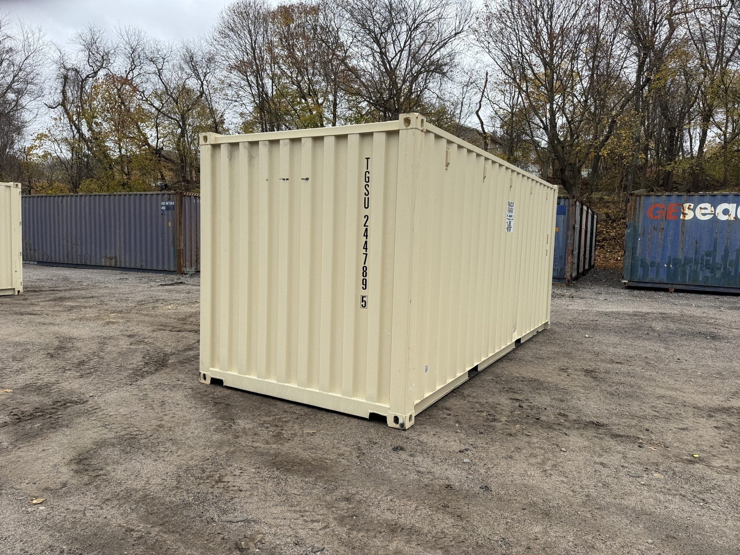20ft New Shipping Container – Wind & Watertight – Beige — 20ft — new (image 11 of 12)