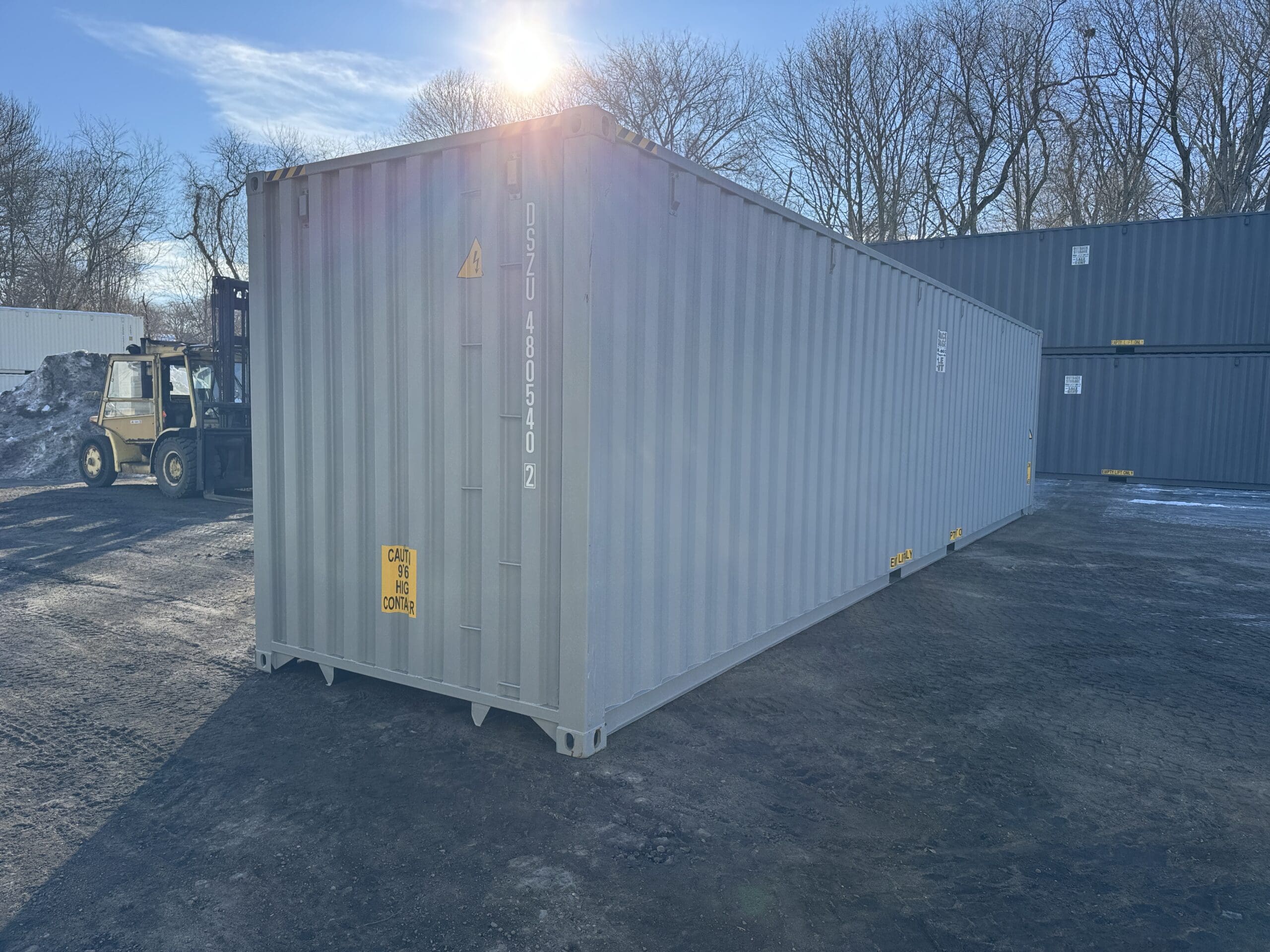 40ft New High Cube Shipping Container – Wind & Watertight – Gray — 40ft — new (image 11 of 12)