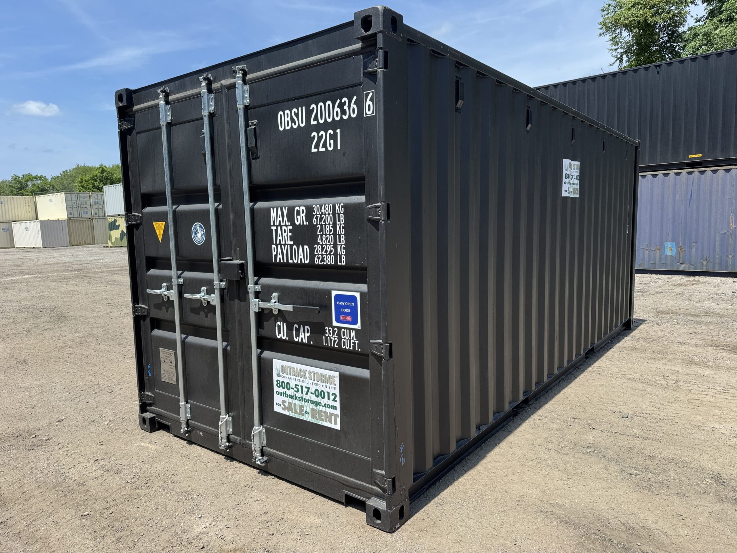 20ft New Shipping Container – Wind & Watertight – Black — 20ft — new (image 11 of 12)