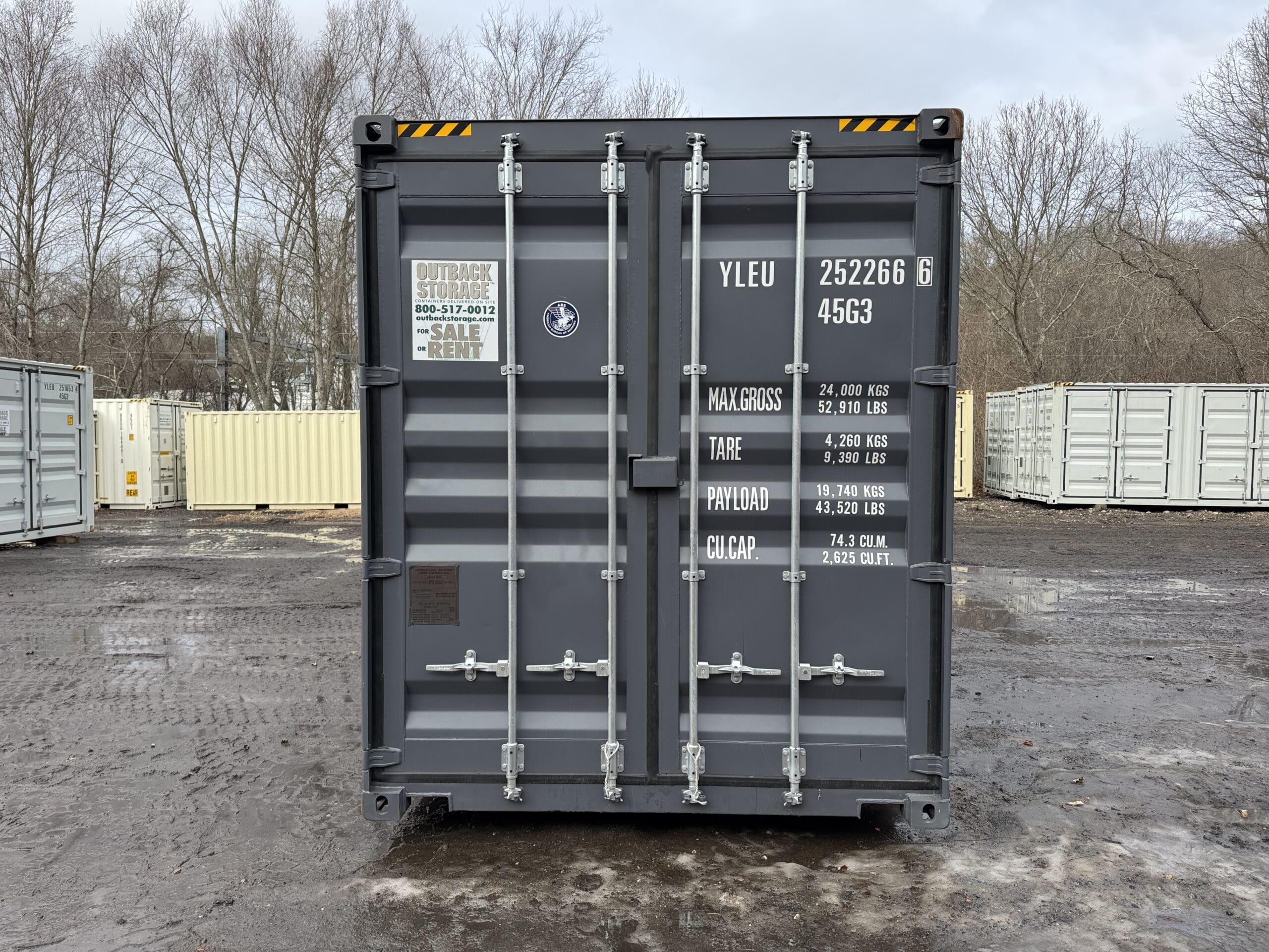 40ft New High Cube Shipping Container – Wind & Watertight – Dk Gray — 40ft — new (image 3 of 12)
