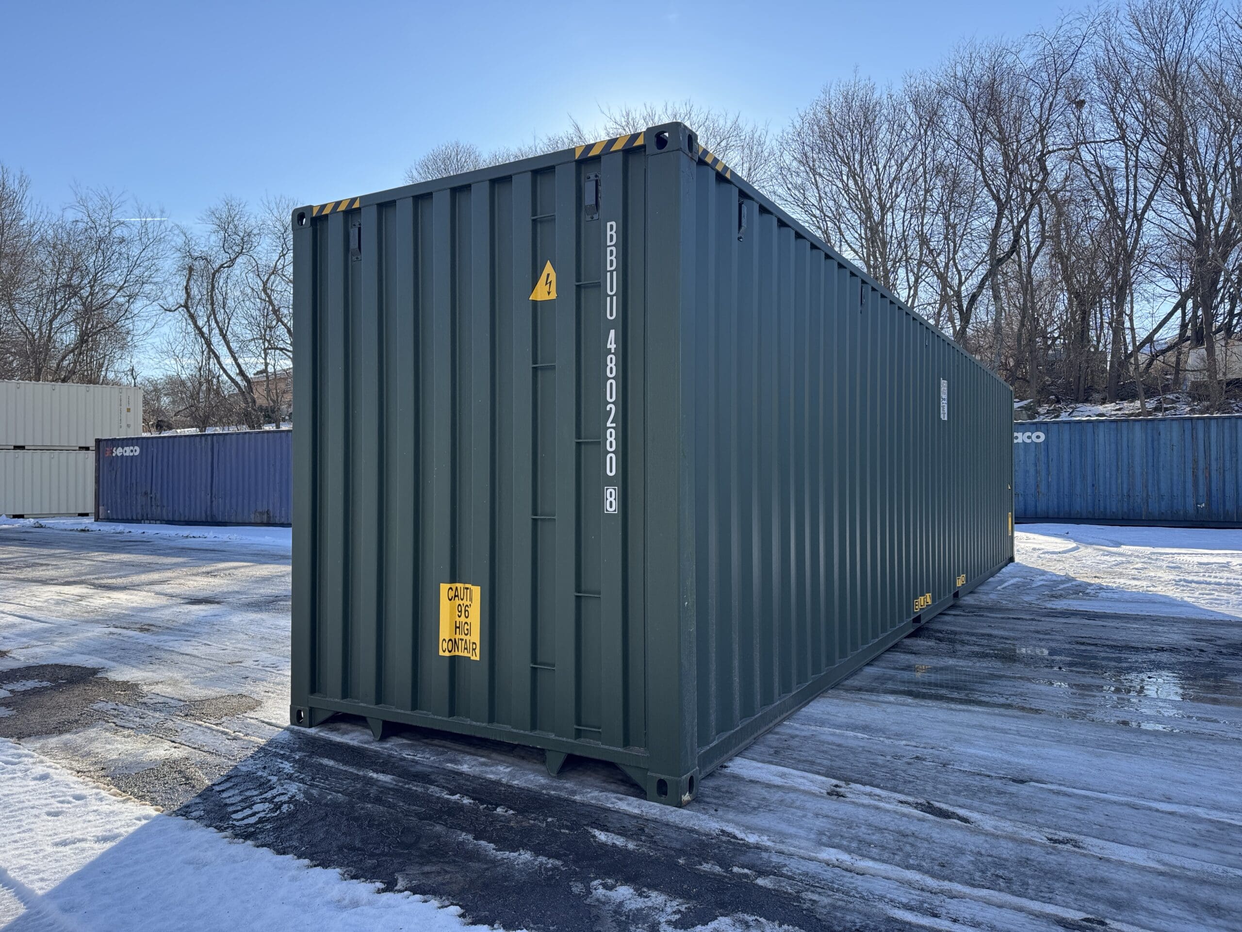 40ft New High Cube Shipping Container – Wind & Watertight – Green — 40ft — new (image 11 of 12)