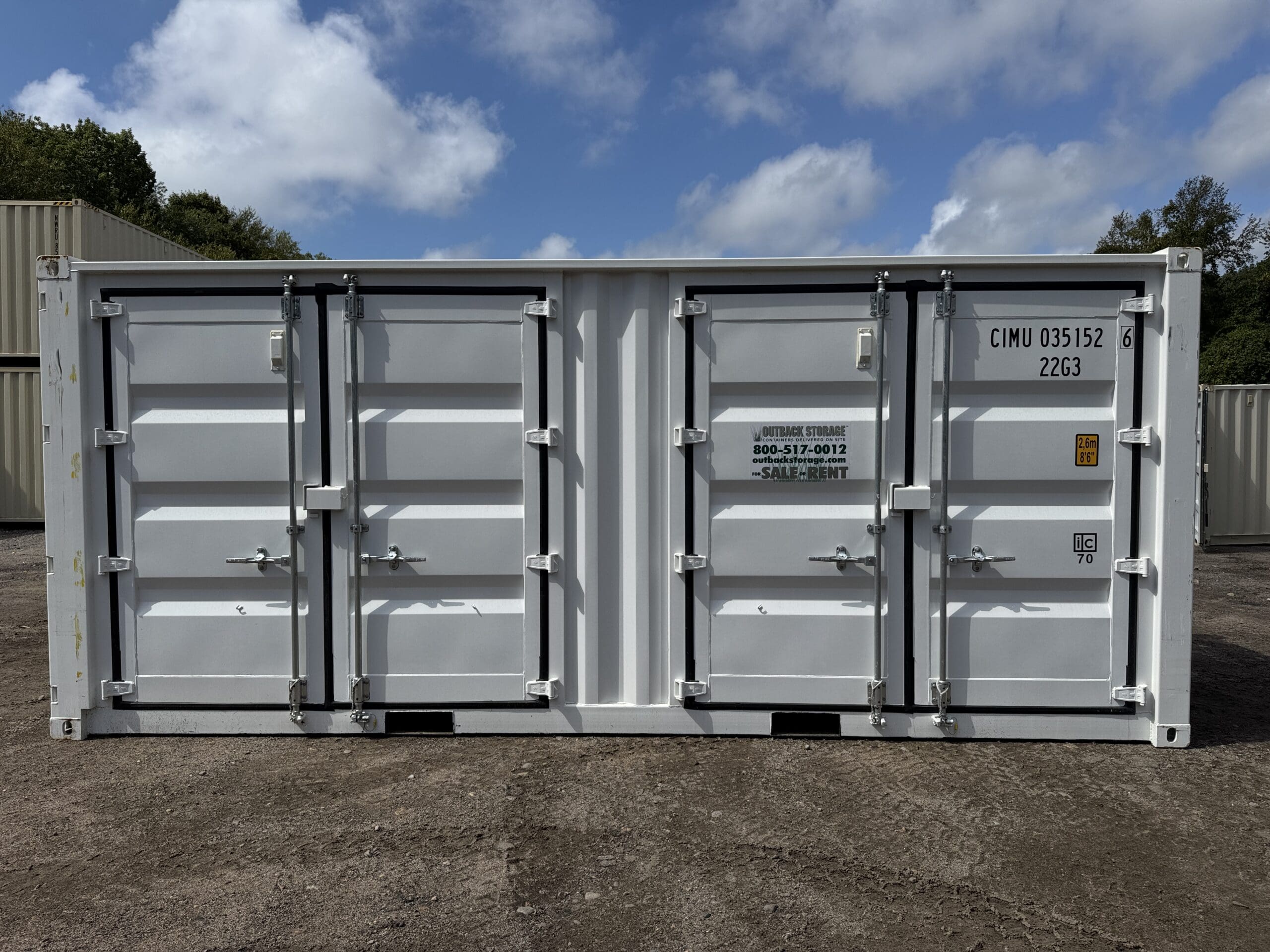 20ft New Shipping Container – Wind & Watertight – White — 20ft — new (image 10 of 12)