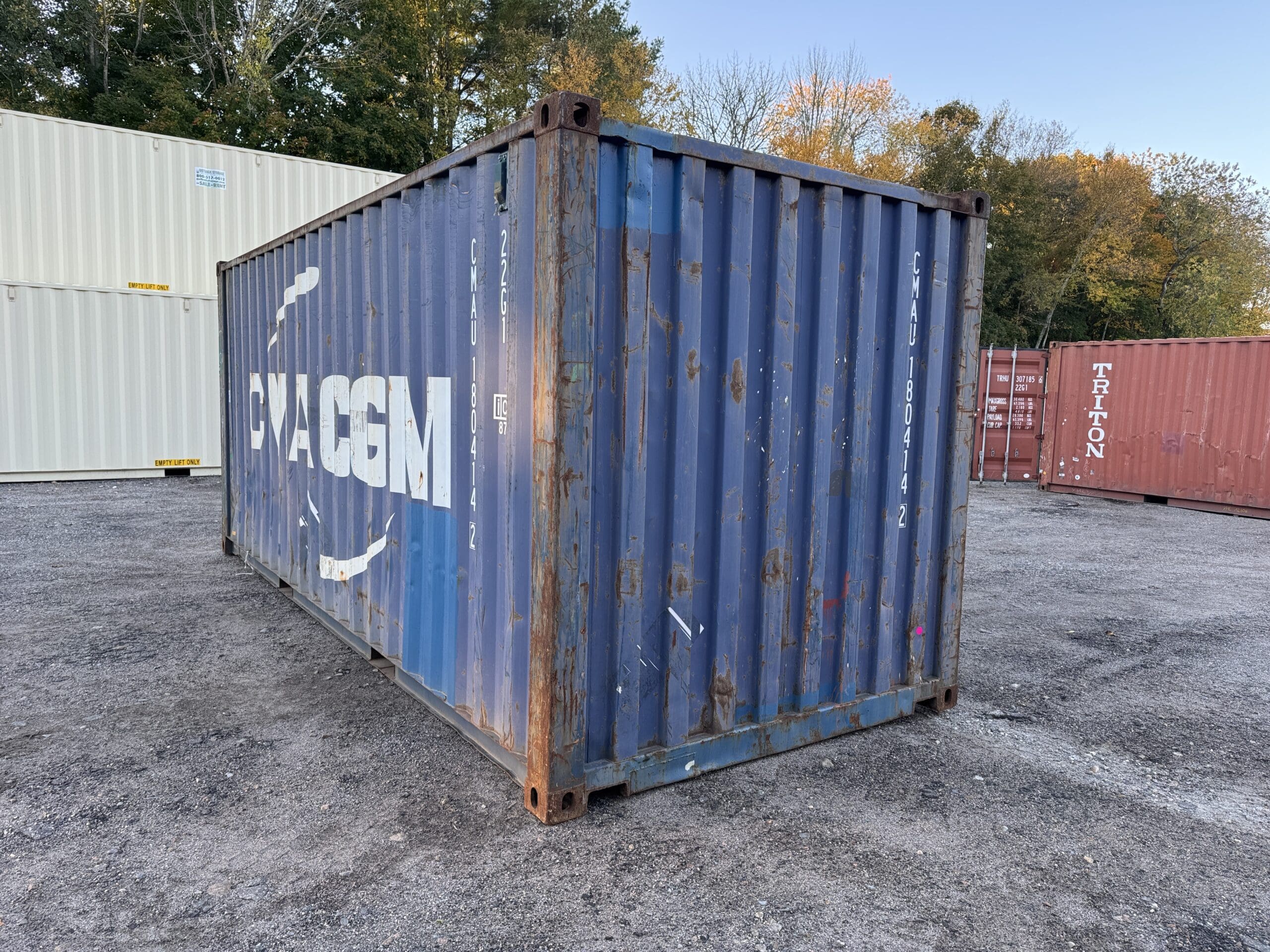 20ft Used Shipping Container – Wind & Watertight – Blue — 20ft — used (image 9 of 12)