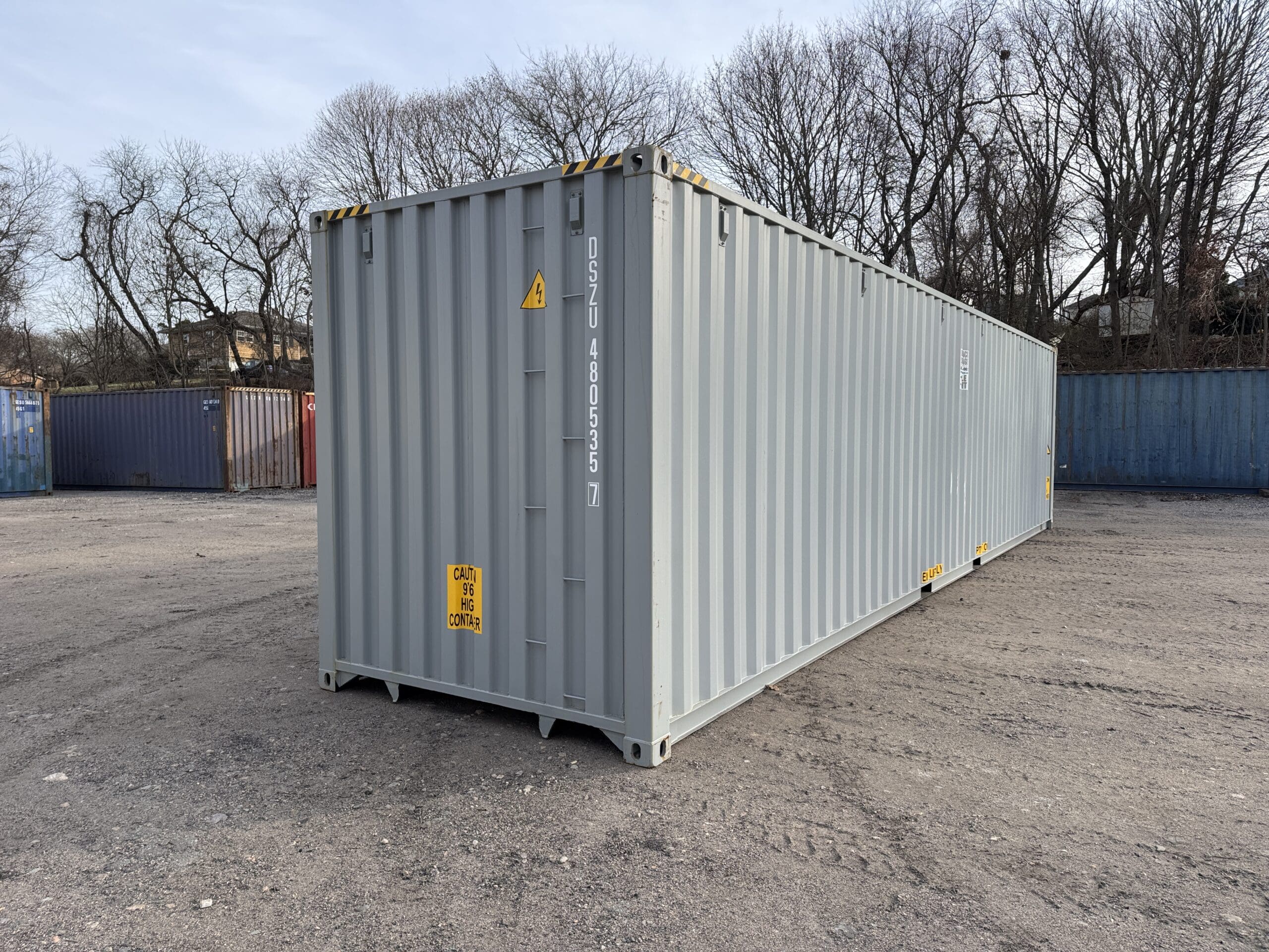 40ft New High Cube Shipping Container – Wind & Watertight – Gray — 40ft — new (image 12 of 12)