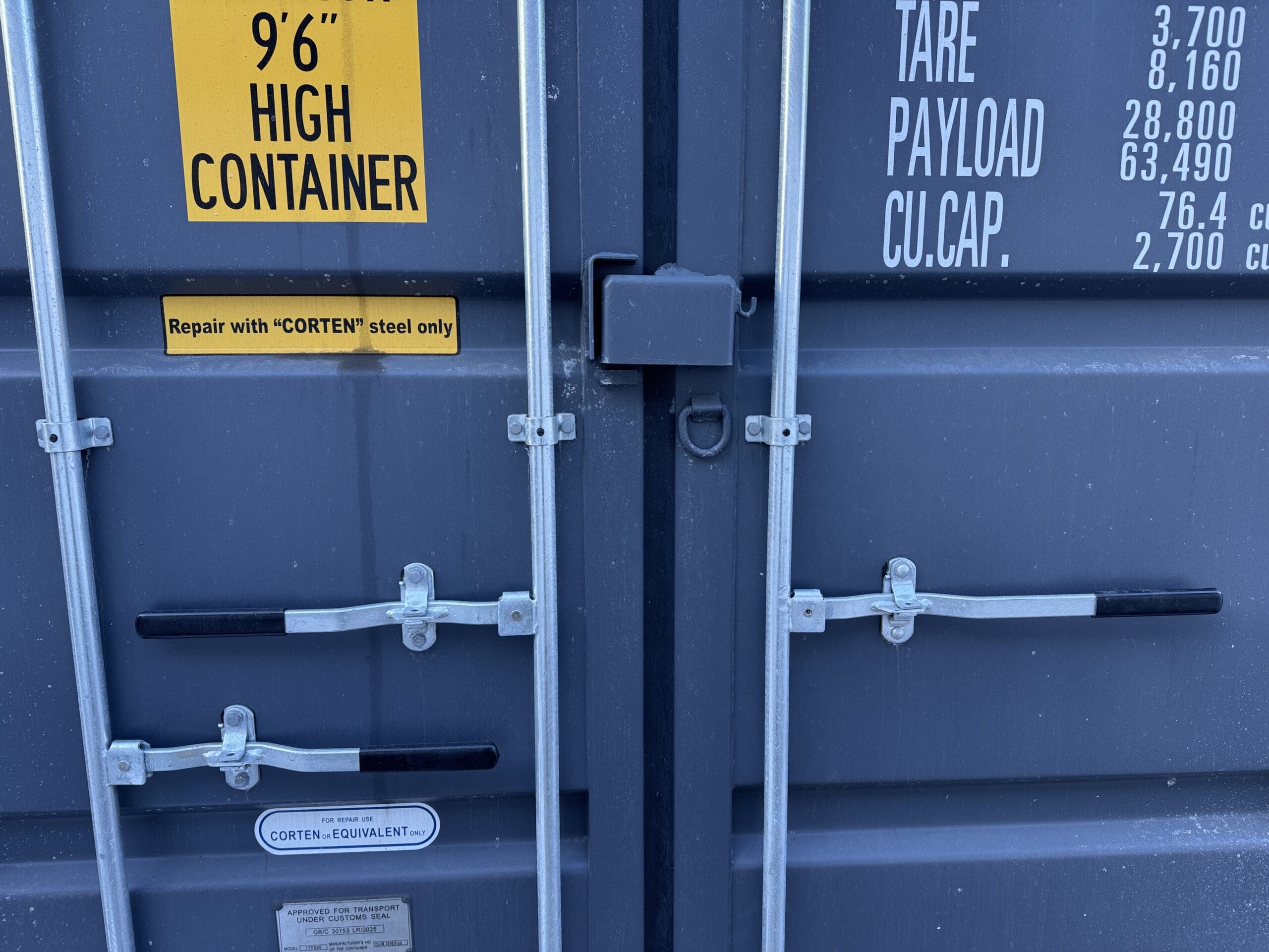 40ft New High Cube Shipping Container – Wind & Watertight – Gray — 40ft — new (image 4 of 12)