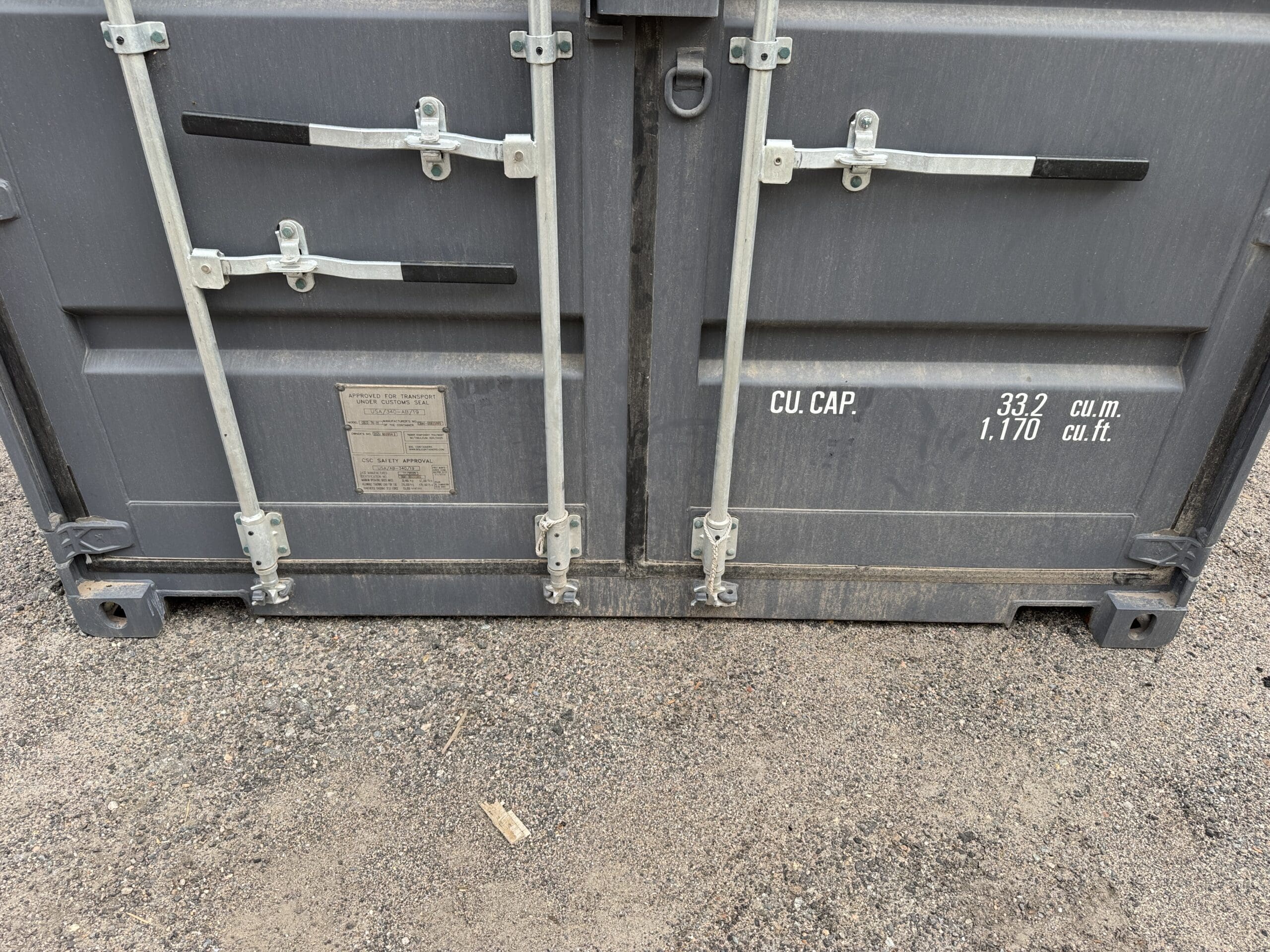 20ft New Shipping Container – Wind & Watertight – Gray — 20ft — new (image 6 of 12)