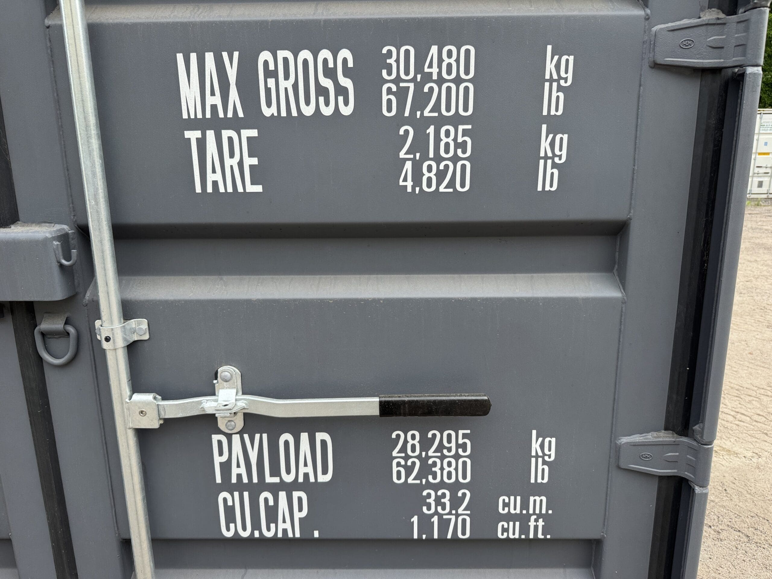 20ft New Shipping Container – Wind & Watertight – Gray — 20ft — new (image 4 of 12)
