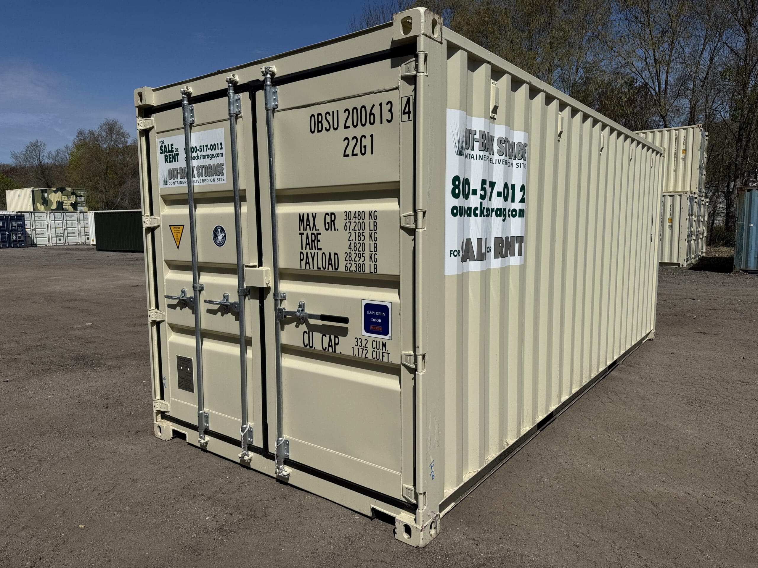 20ft New Shipping Container – Wind & Watertight – Beige — 20ft — new (image 11 of 12)