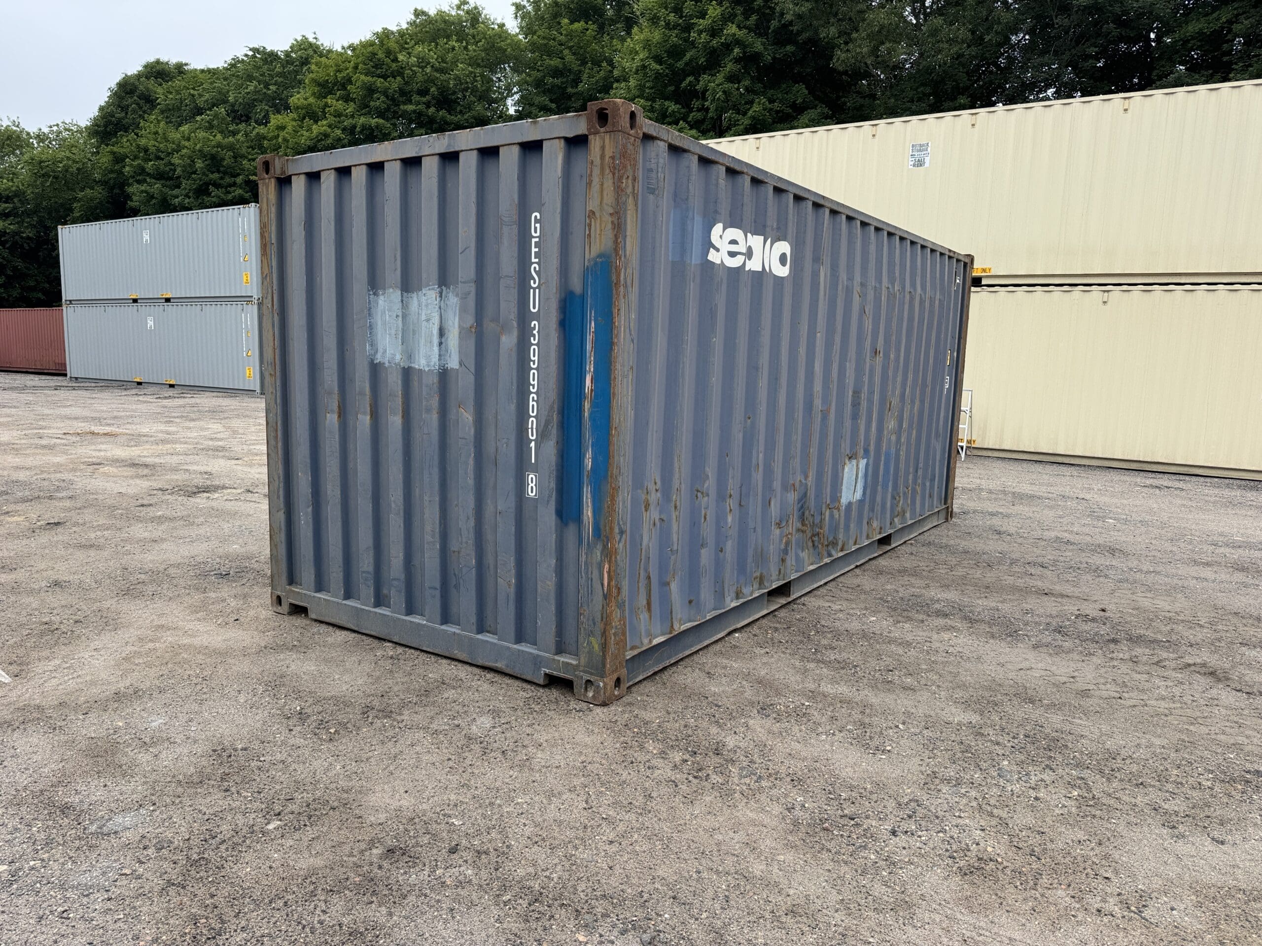 20ft Used Shipping Container – Wind & Watertight – Blue — 20ft — used (image 10 of 12)