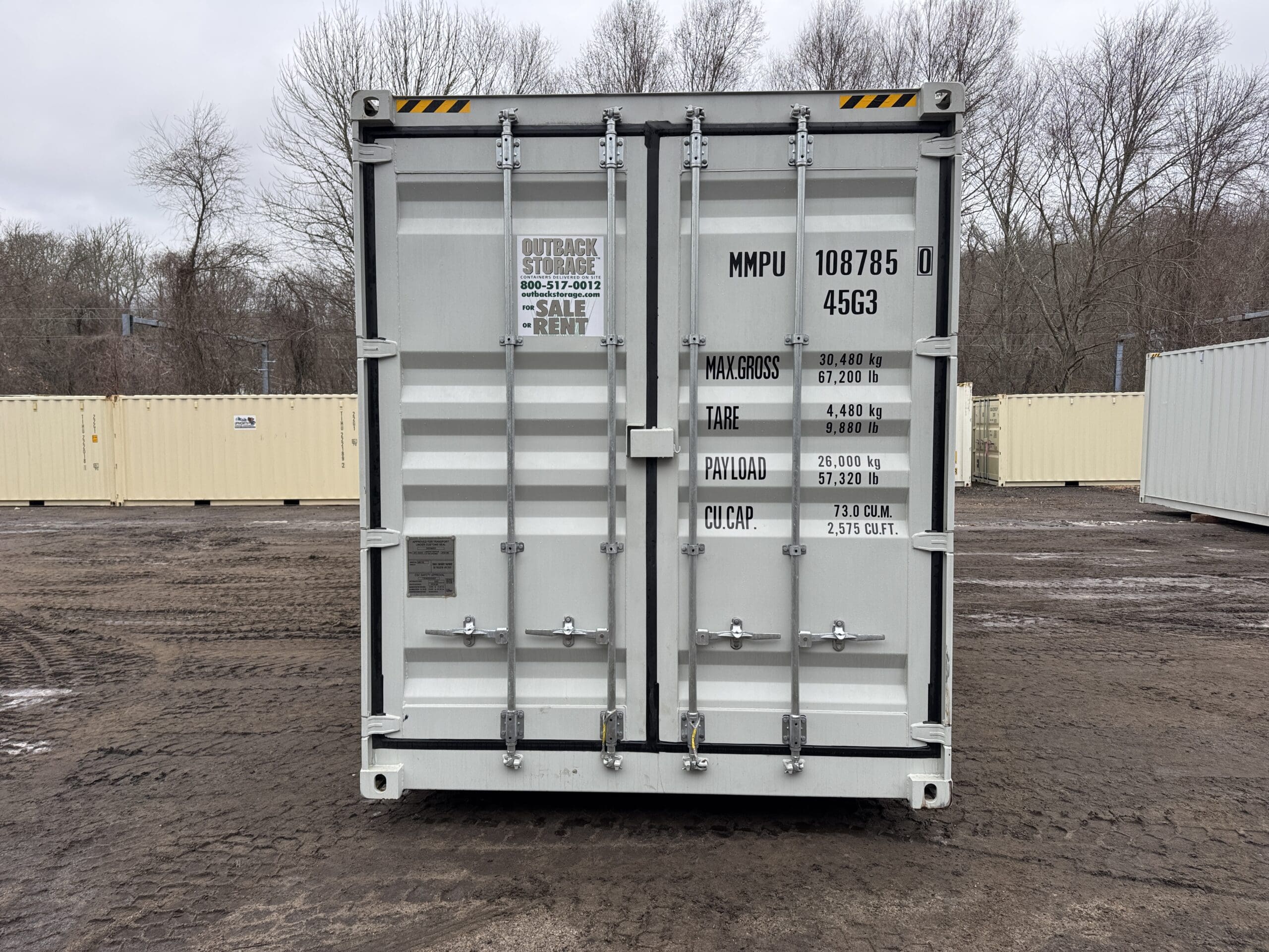 40ft New High Cube Shipping Container – Wind & Watertight – Lt Gray — 40ft — new (image 3 of 12)