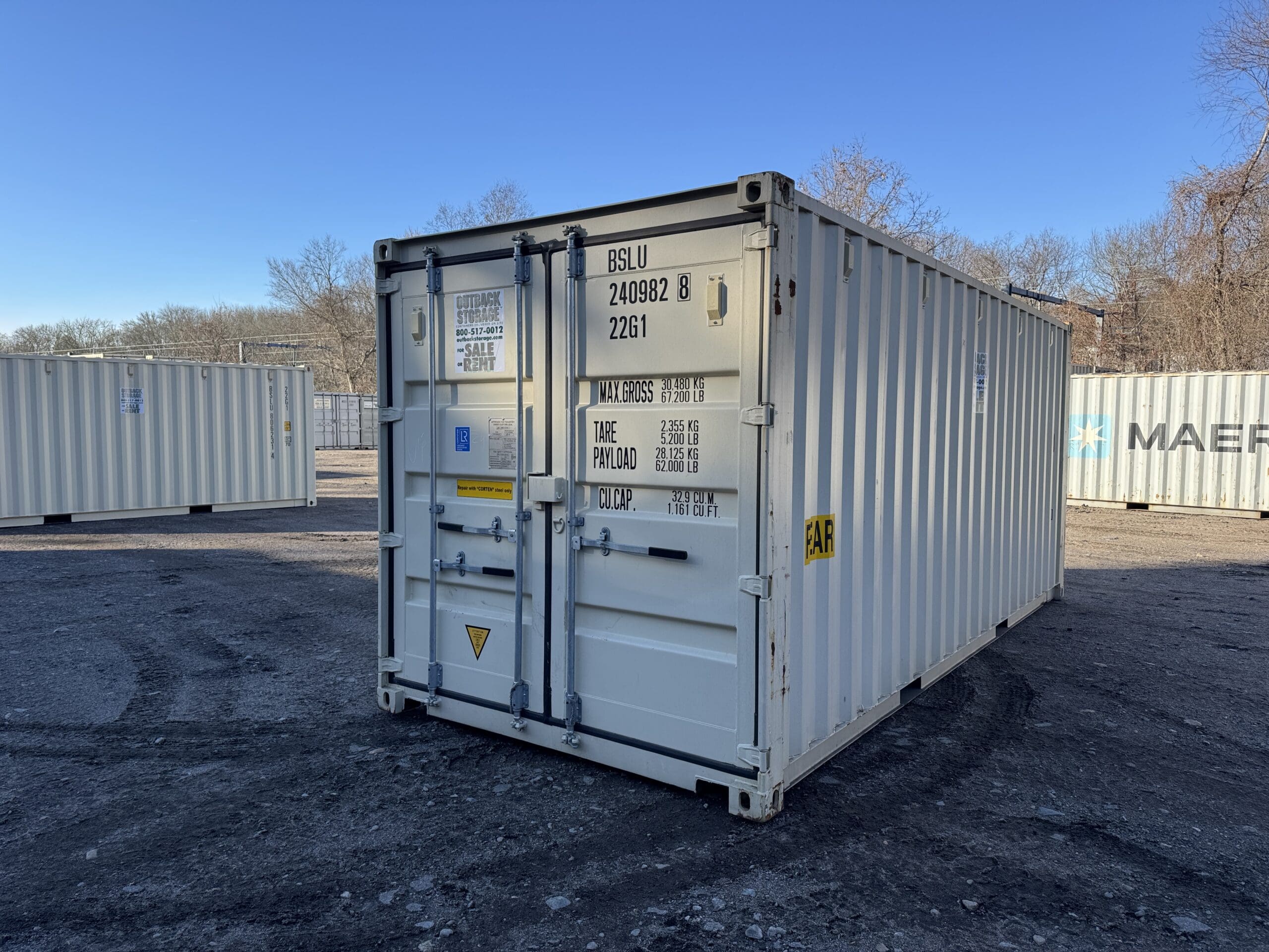20ft New Shipping Container – Wind & Watertight – Beige — 20ft — new (image 8 of 12)