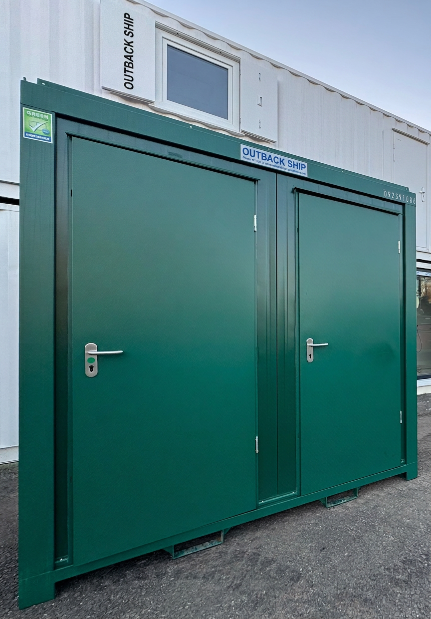 Toilet & Shower Block — 8 x 5 ft Brand New Portable — Green — No 855G — product gallery image 2 of 9