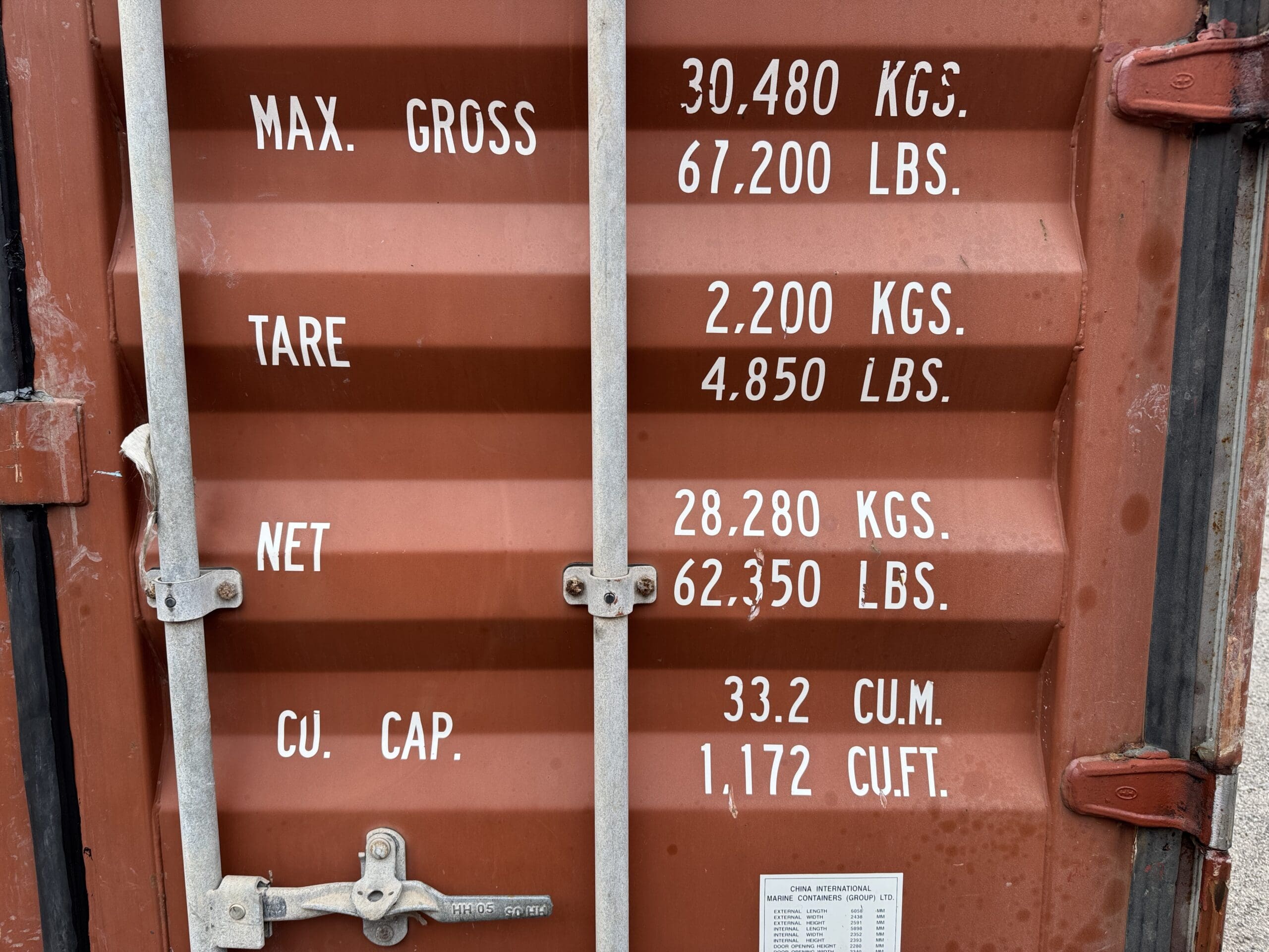 20ft Used Shipping Container – Wind & Watertight – Red — 20ft — used (image 4 of 12)