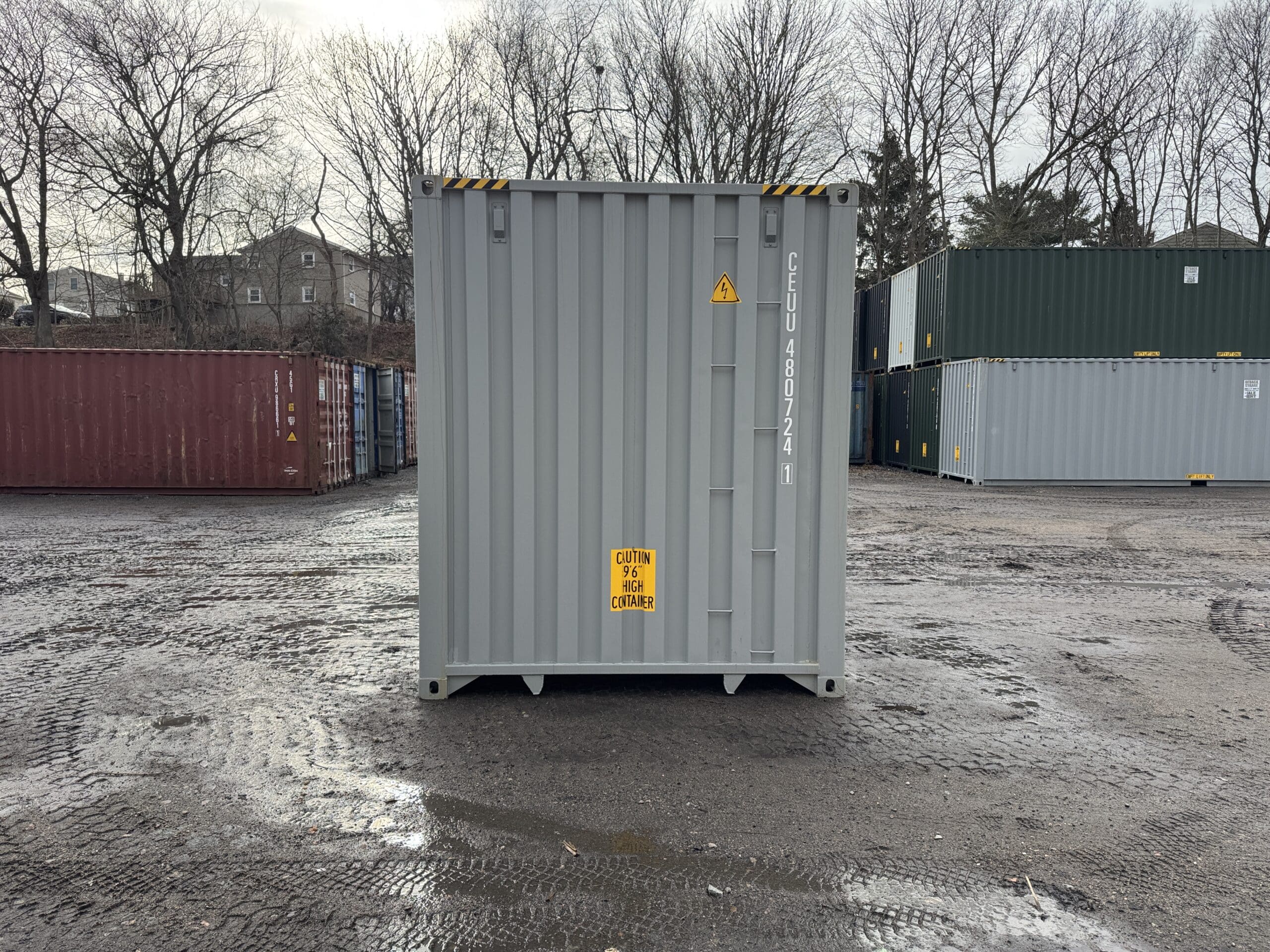 40ft New High Cube Shipping Container – Wind & Watertight – Gray — 40ft — new (image 11 of 12)