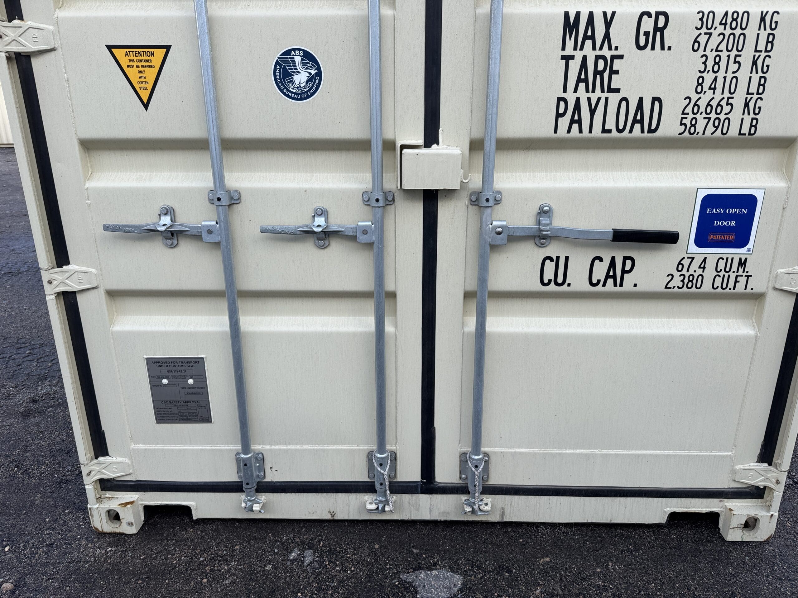 40ft New Shipping Container – Wind & Watertight – Beige — 40ft — new (image 6 of 12)