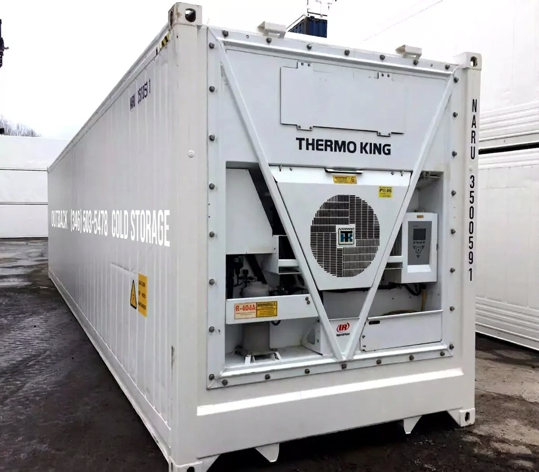 40 Feet Freezer Container Compact Mobile Cold Storage -40°C Reefer — Front Exterior View 40 Feet Freezer Container Compact Mobile Cold Storage -40°C Reefer Container — 40ft refrigerated container (image 1 of 6)
