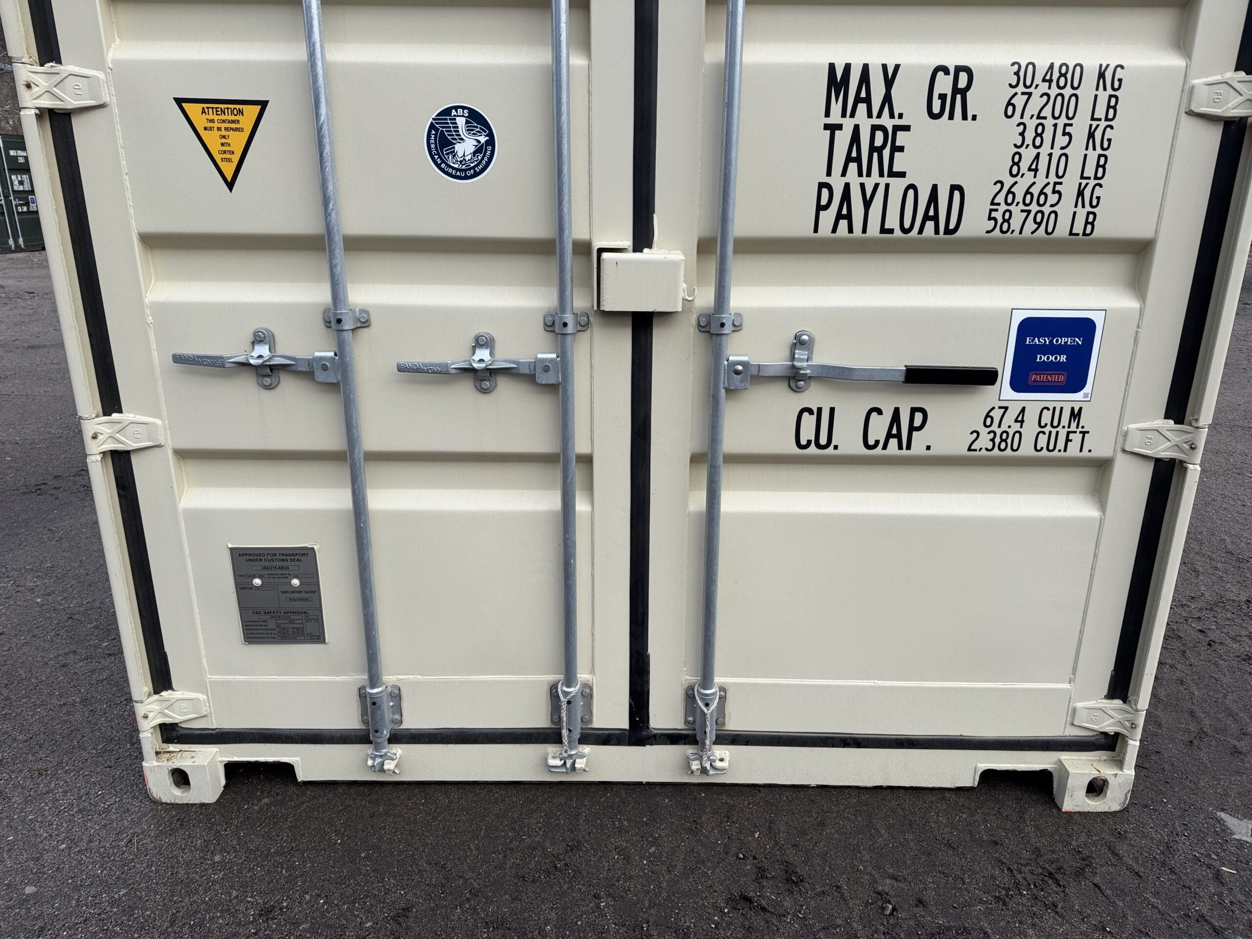 40ft New Shipping Container – Wind & Watertight – Beige — 40ft — new (image 6 of 12)