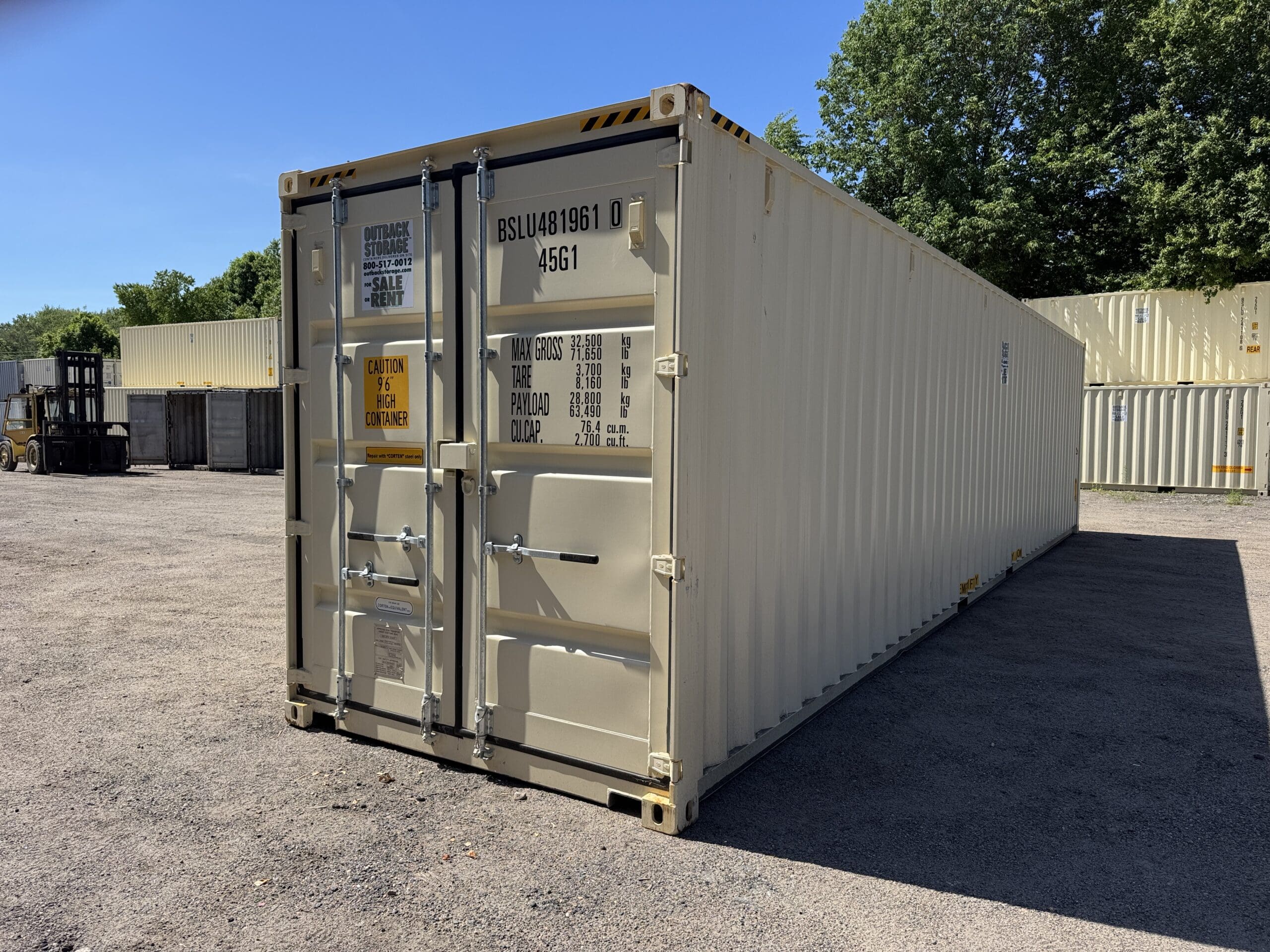 40ft New High Cube Shipping Container – Wind & Watertight – Beige — 40ft — new (image 8 of 12)