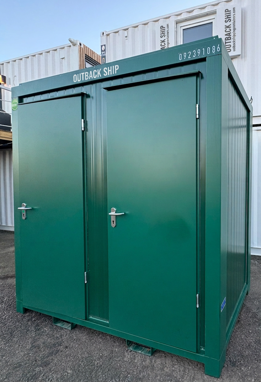 Toilet & Shower Block — 8 x 5 ft Brand New Portable — Green — No 855G — product gallery image 7 of 9