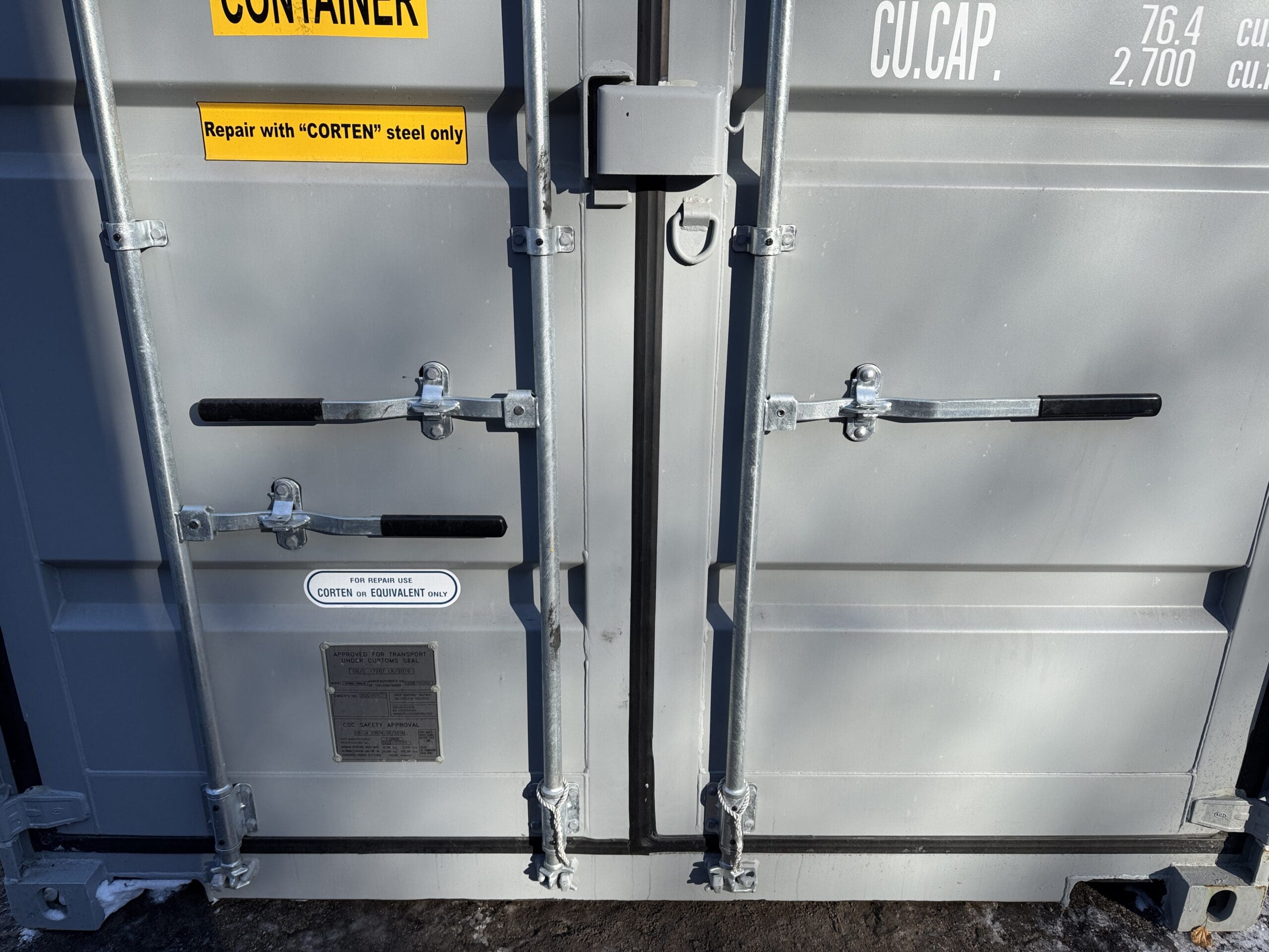40ft New High Cube Shipping Container – Wind & Watertight – Gray — 40ft — new (image 6 of 12)