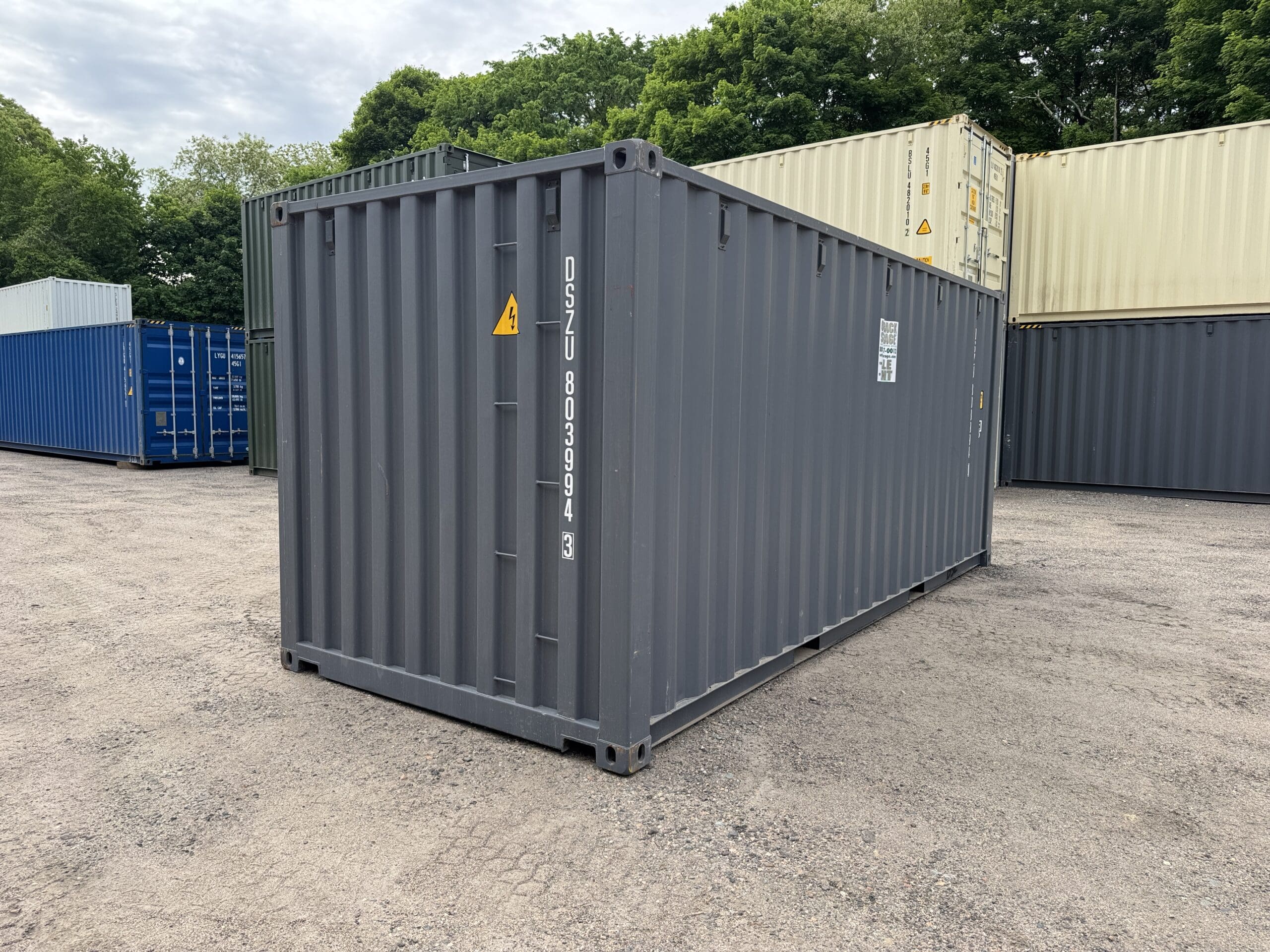 20ft New Shipping Container – Wind & Watertight – Gray — 20ft — new (image 12 of 12)