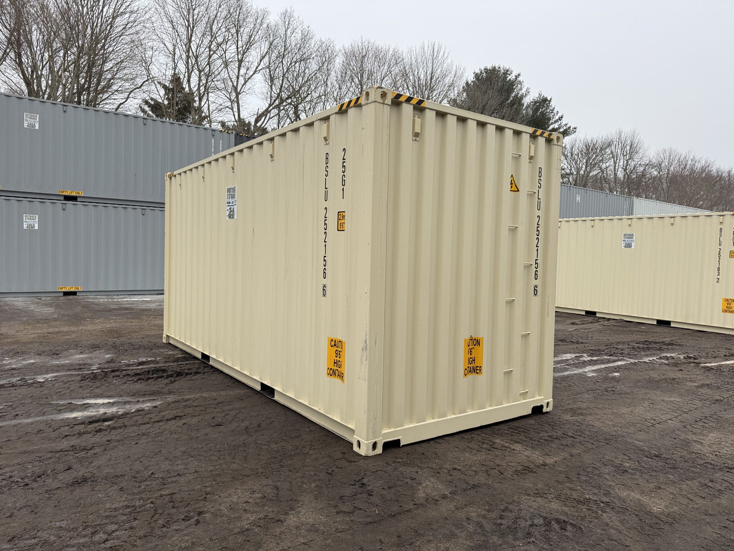 20ft New High Cube Shipping Container – Wind & Watertight – Beige — 20ft — new (image 9 of 12)