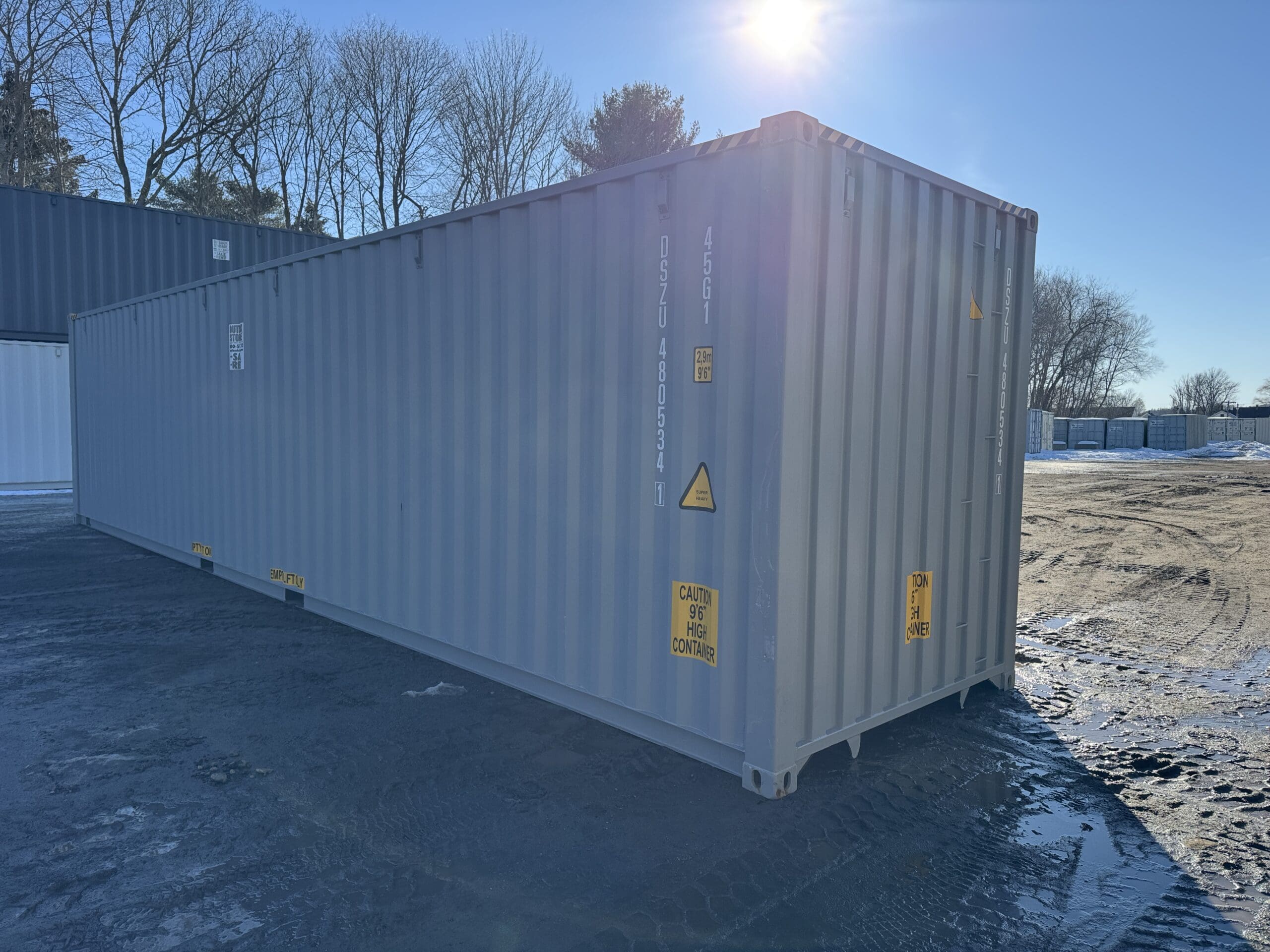 40ft New High Cube Shipping Container – Wind & Watertight – Gray — 40ft — new (image 10 of 12)