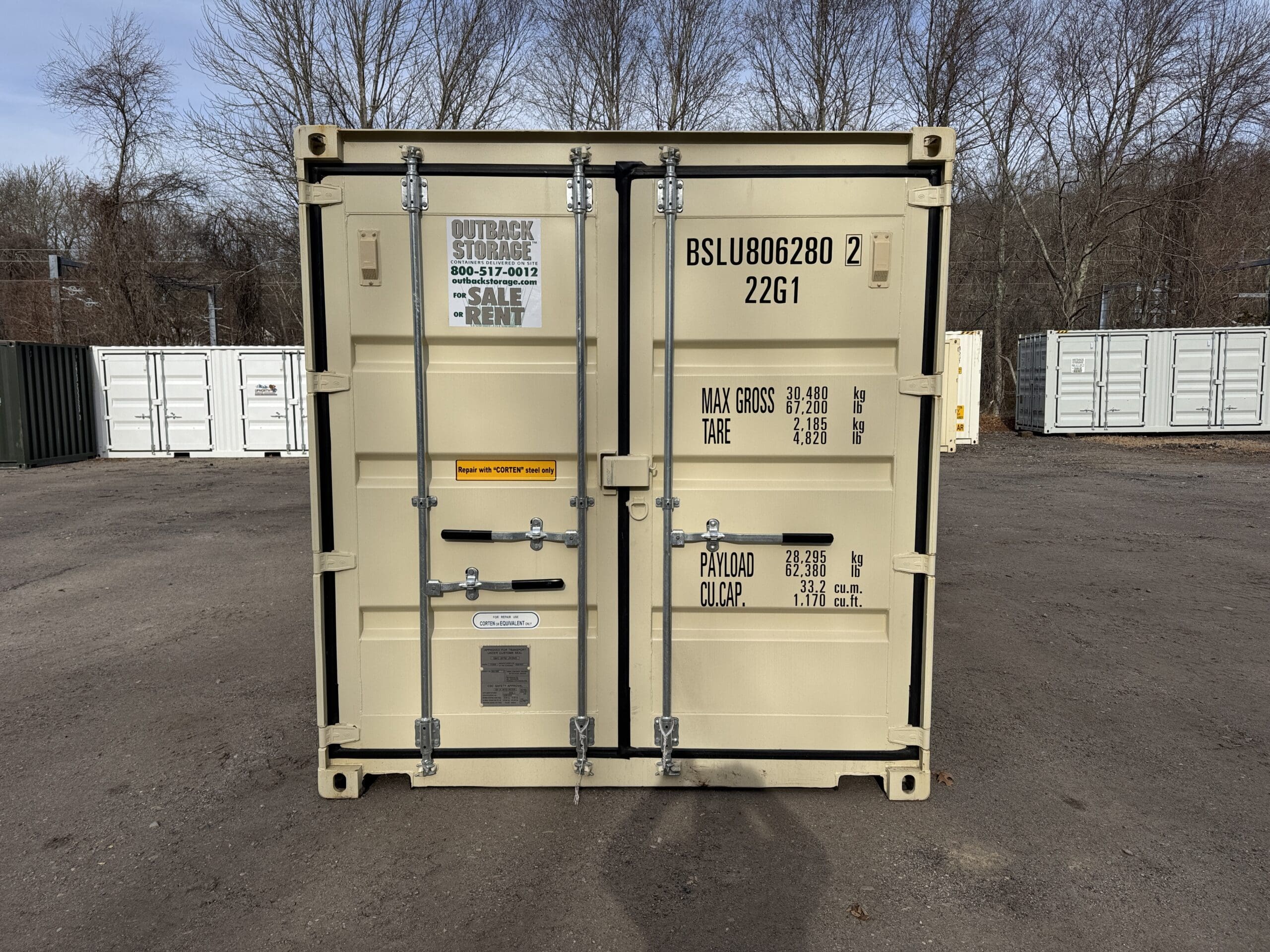 20ft New Shipping Container – Wind & Watertight – Beige — 20ft — new (image 3 of 12)