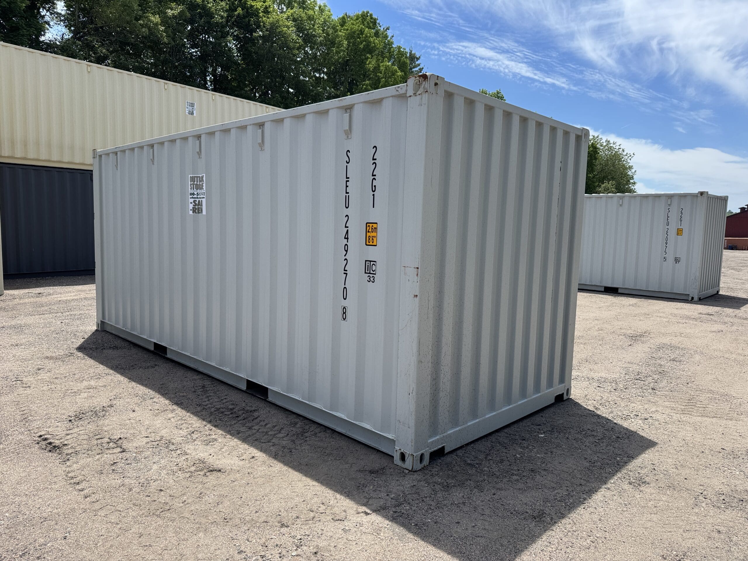 20ft New Shipping Container – Wind & Watertight – Gray — 20ft — new (image 10 of 12)