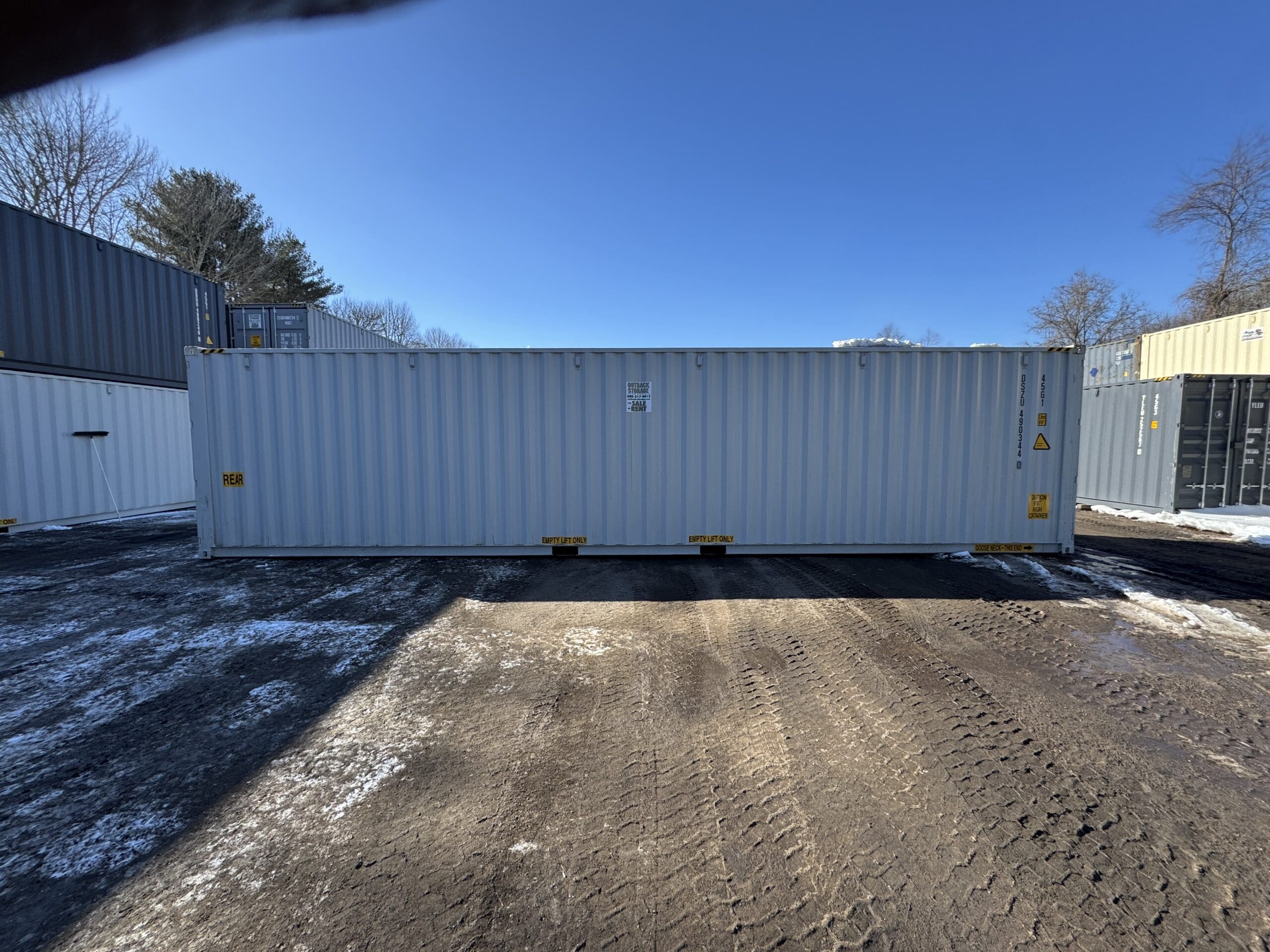 40ft New High Cube Shipping Container – Wind & Watertight – Gray — 40ft — new (image 9 of 12)