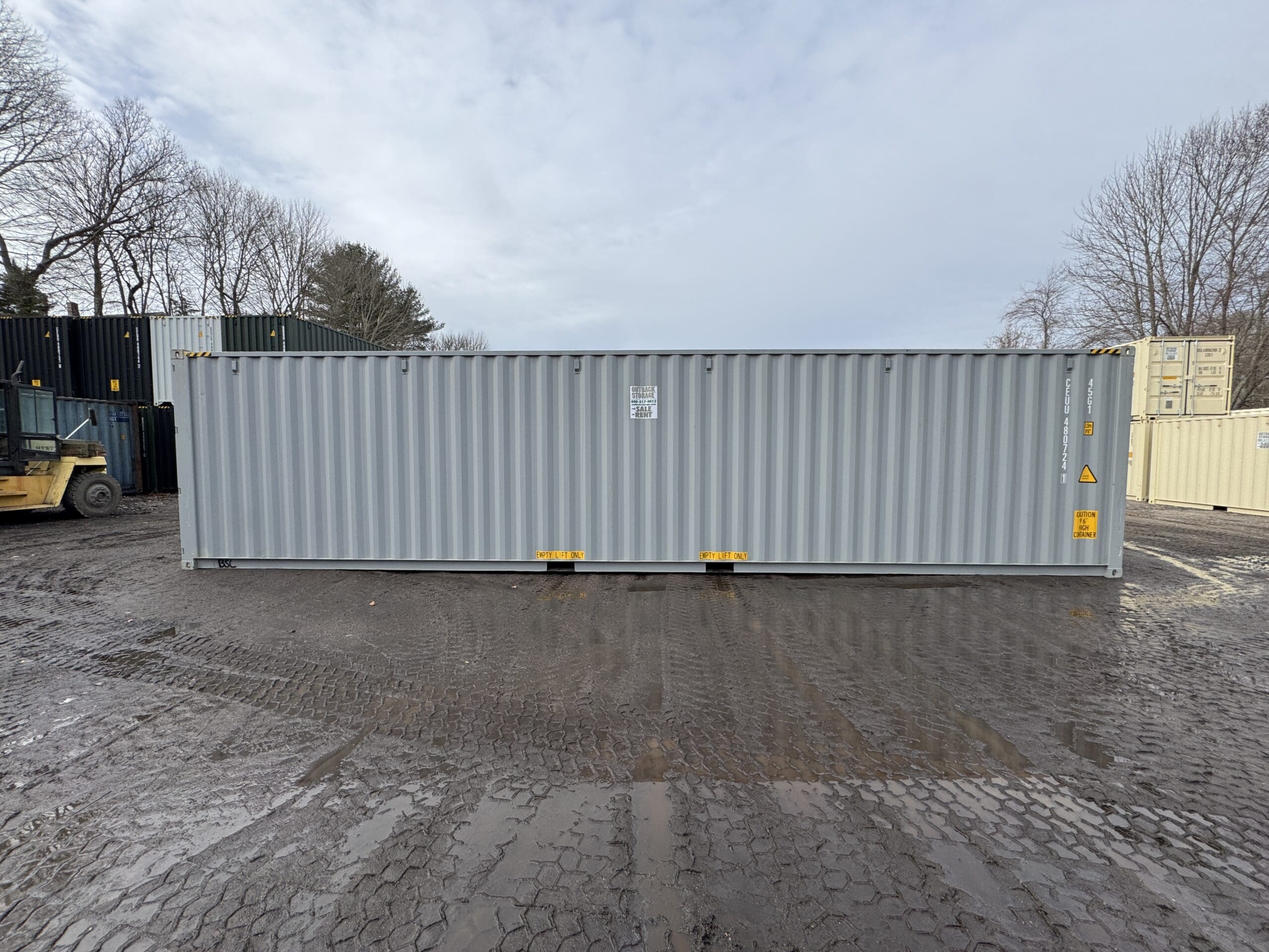 40ft New High Cube Shipping Container – Wind & Watertight – Gray — 40ft — new (image 9 of 12)