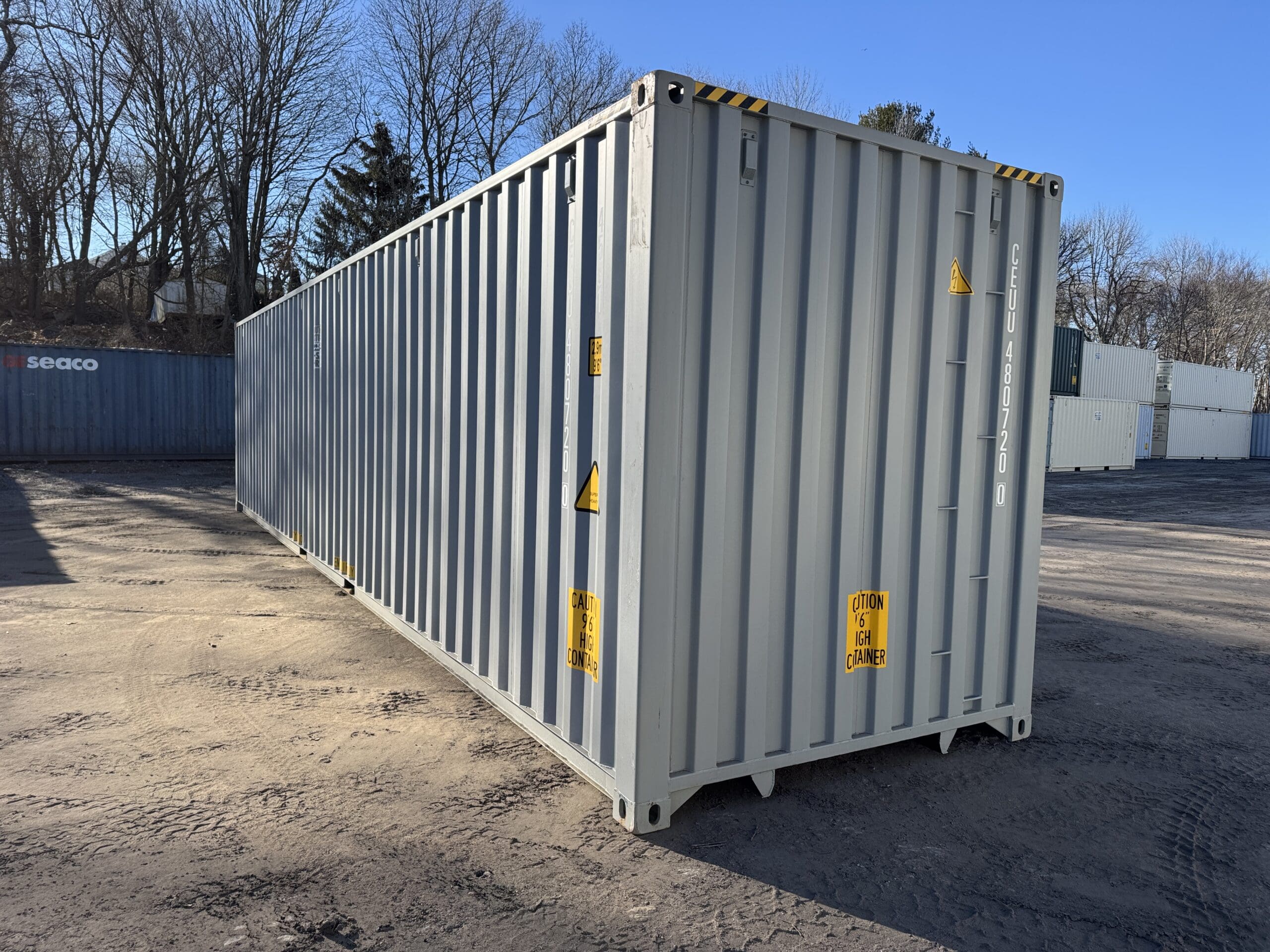 40ft New High Cube Shipping Container – Wind & Watertight – Gray — 40ft — new (image 10 of 12)