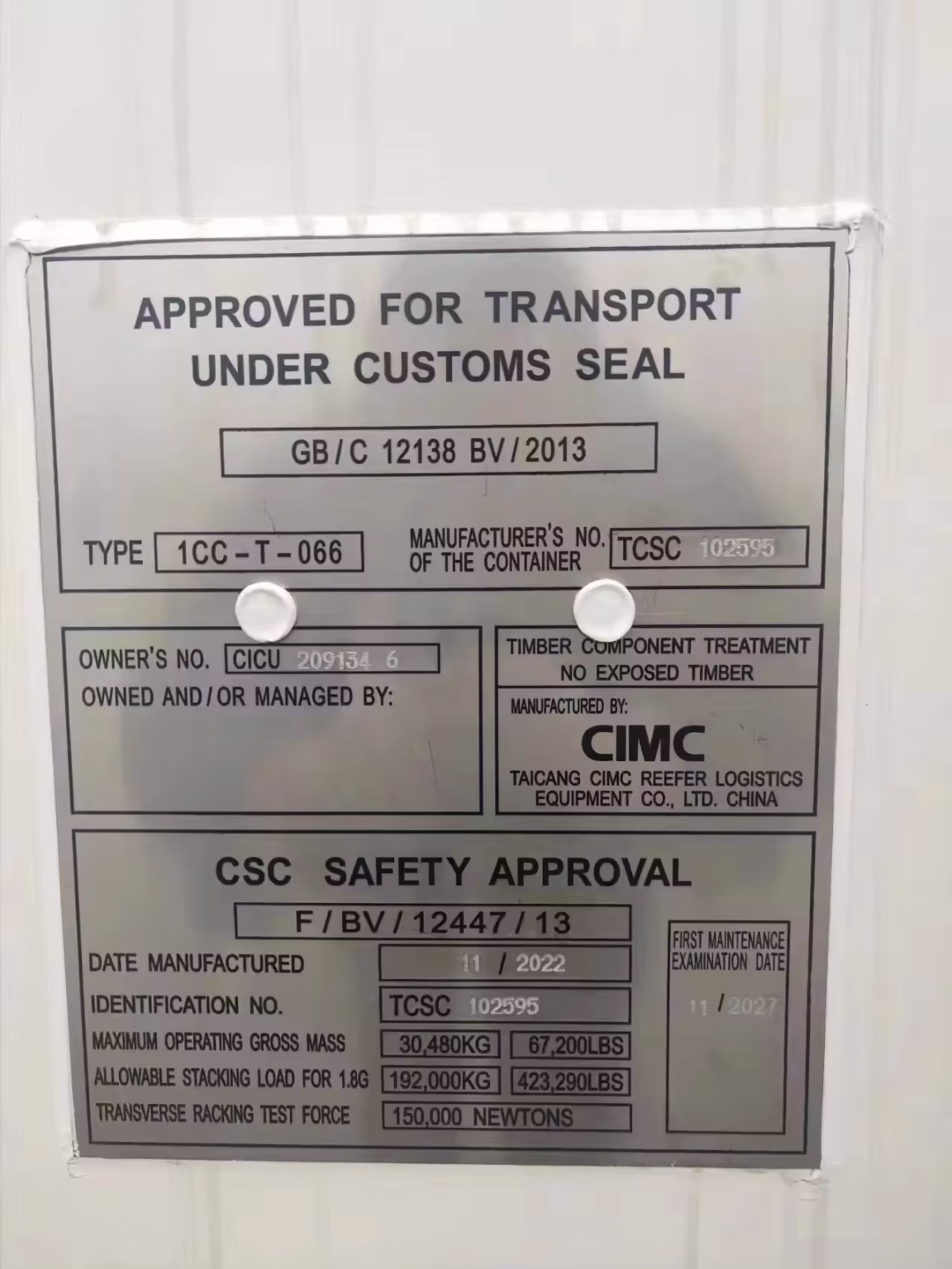 Used 20ft Refrigerated Shipping Container for Sale | Reefer Container — 20ft — used (image 4 of 5)