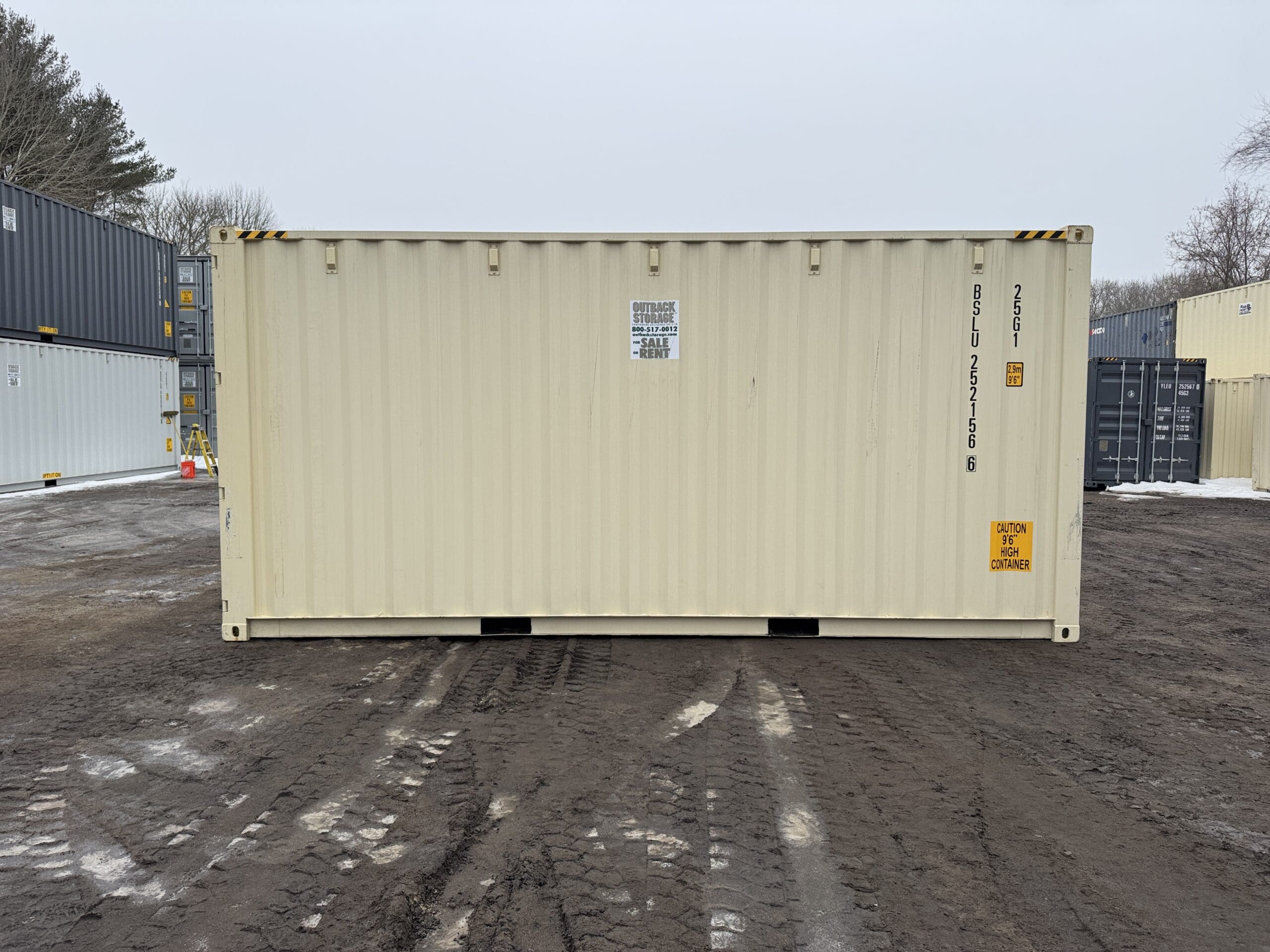 20ft New High Cube Shipping Container – Wind & Watertight – Beige — 20ft — new (image 8 of 12)