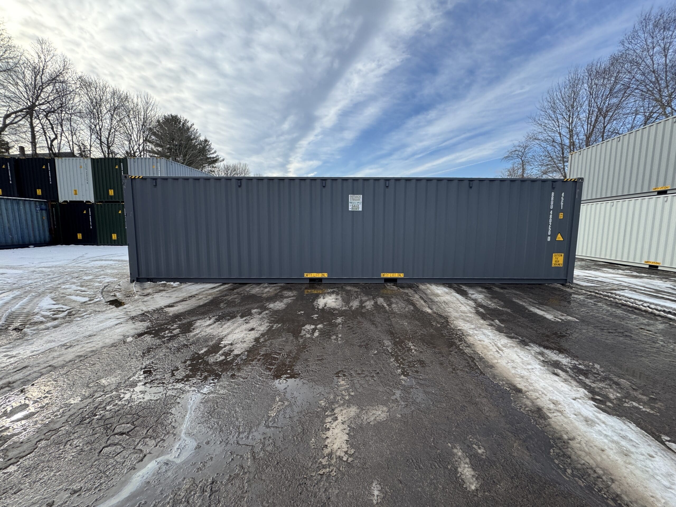 40ft New High Cube Shipping Container – Wind & Watertight – Gray — 40ft — new (image 9 of 12)