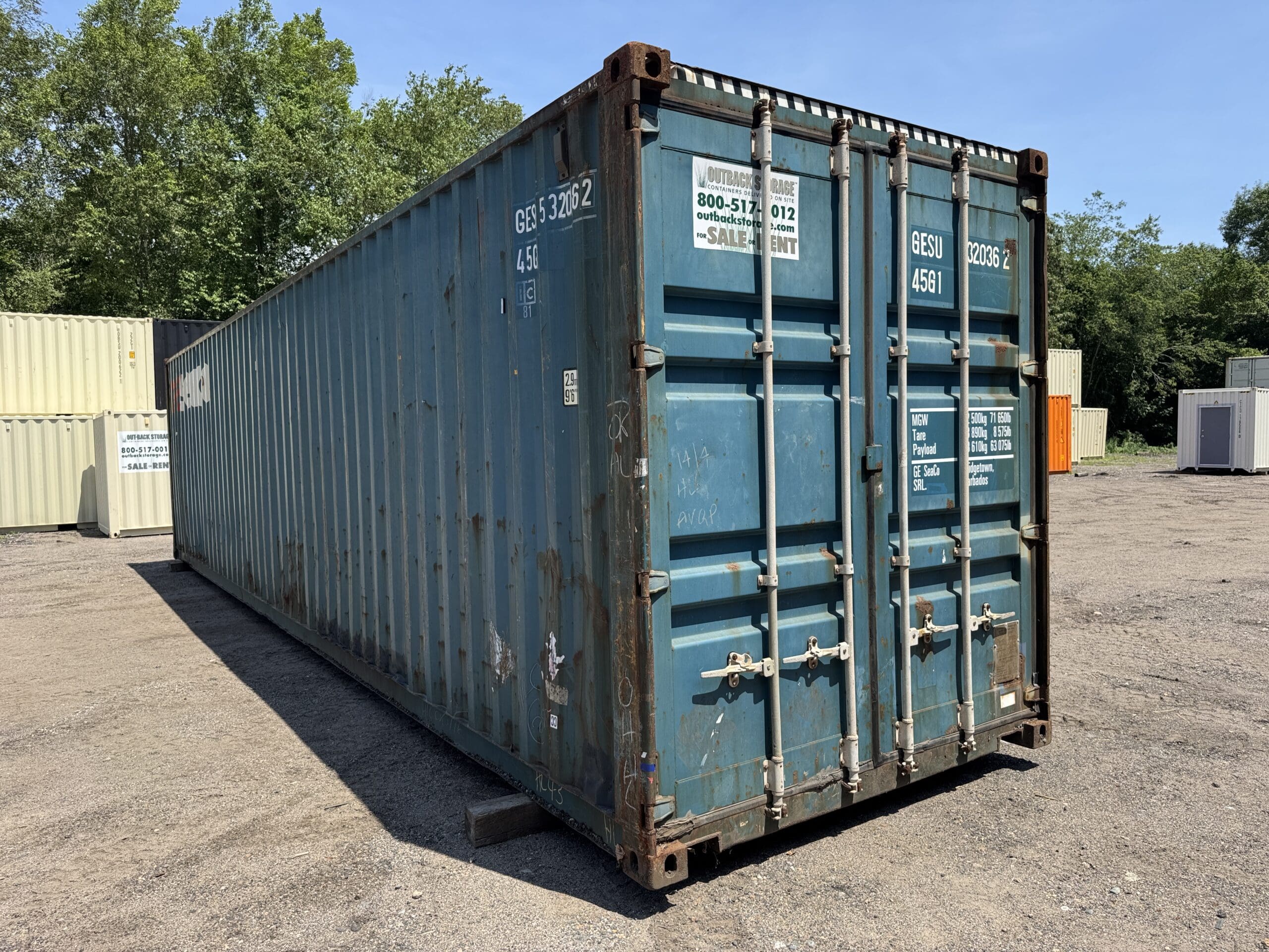 40ft Used High Cube Shipping Container – Wind & Watertight – Blue — 40ft — used (image 11 of 12)