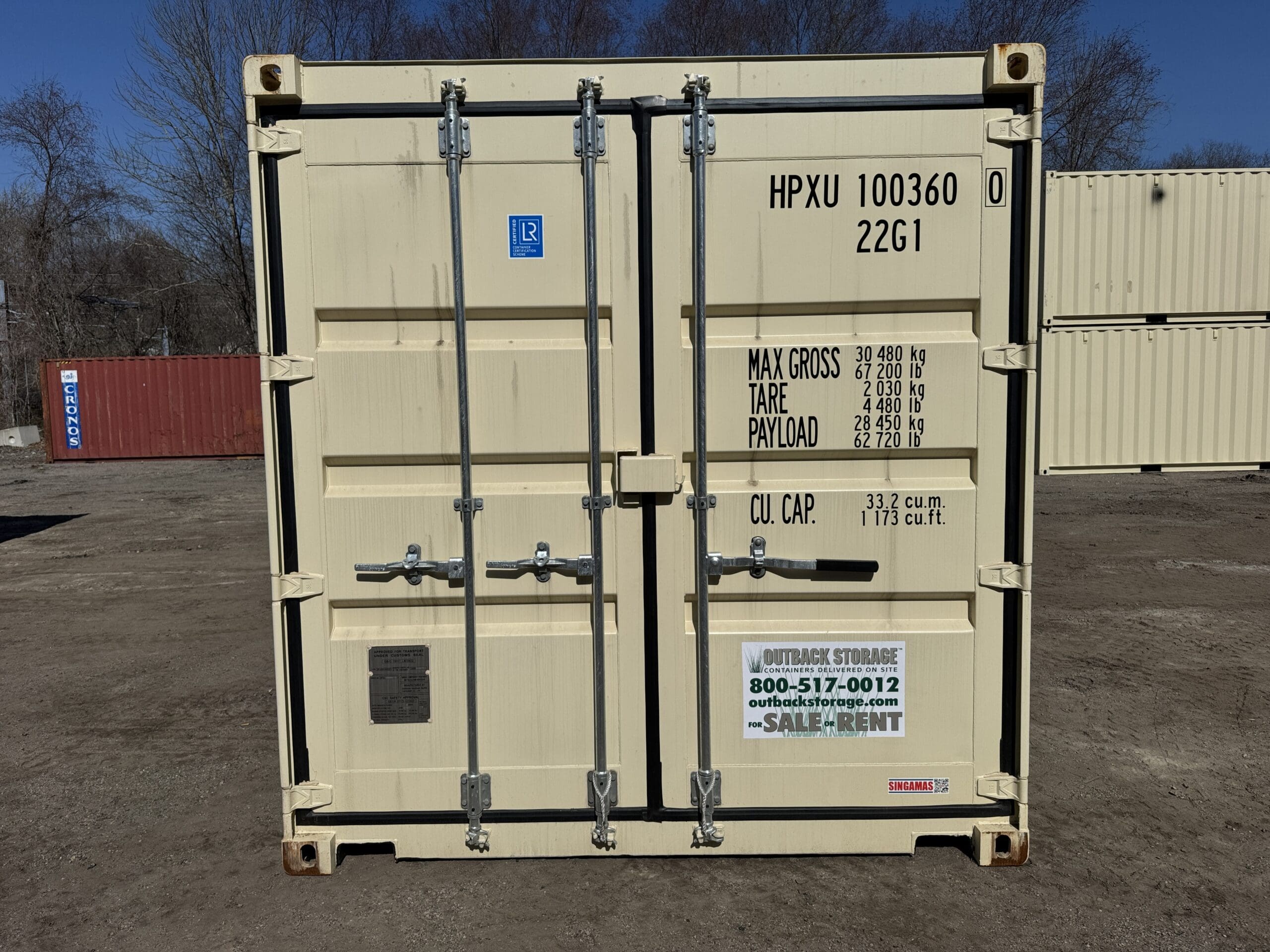 20ft New Shipping Container – Wind & Watertight – Beige — 20ft — new (image 3 of 12)