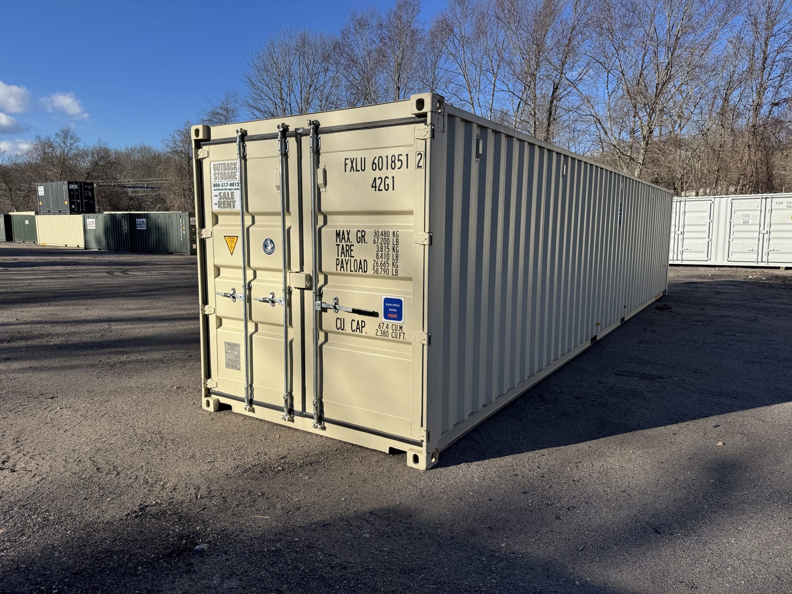 40ft New Shipping Container – Wind & Watertight – Beige — 40ft — new (image 10 of 12)