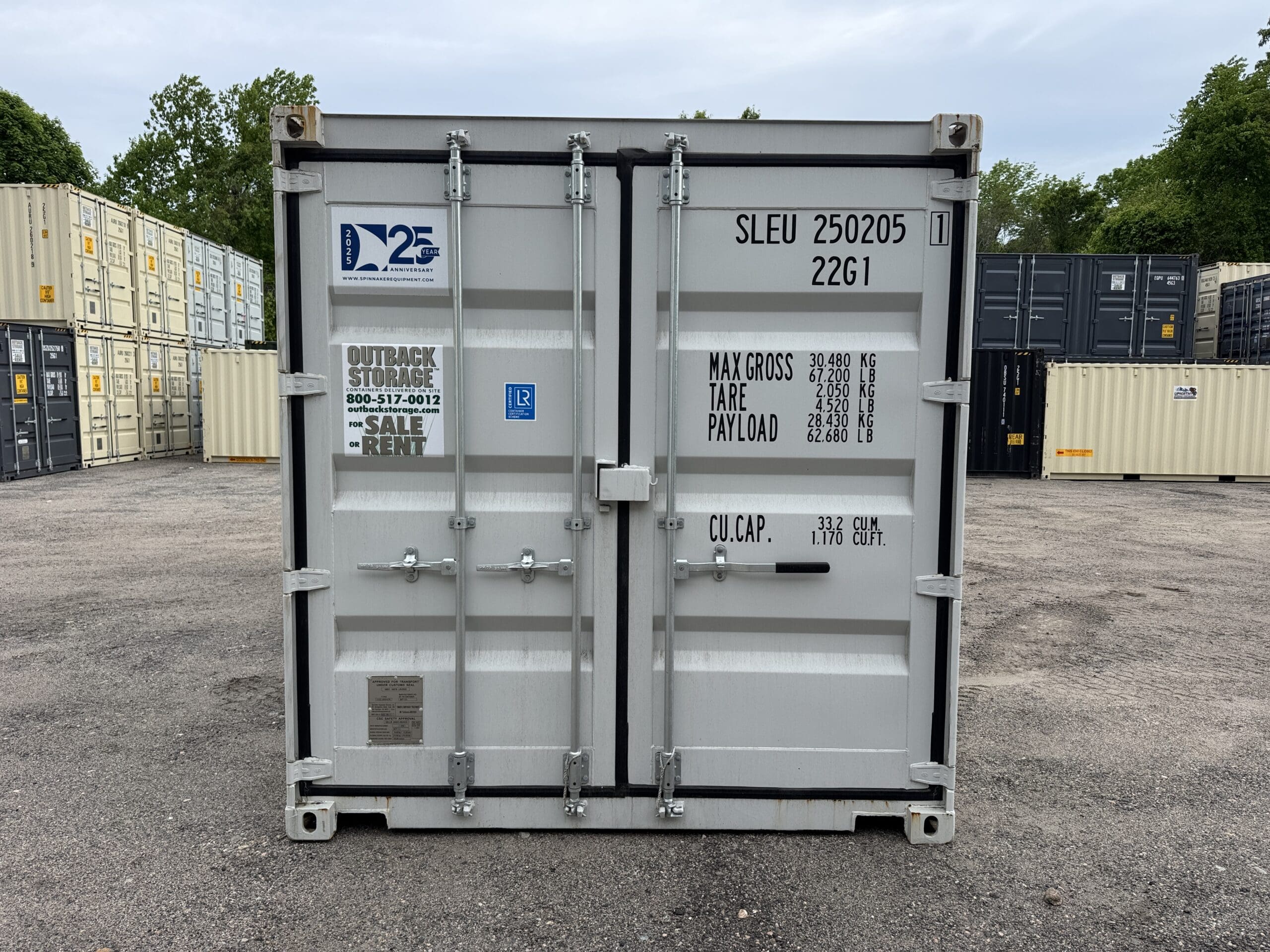 20ft New Shipping Container – Wind & Watertight – Gray — 20ft — new (image 3 of 12)