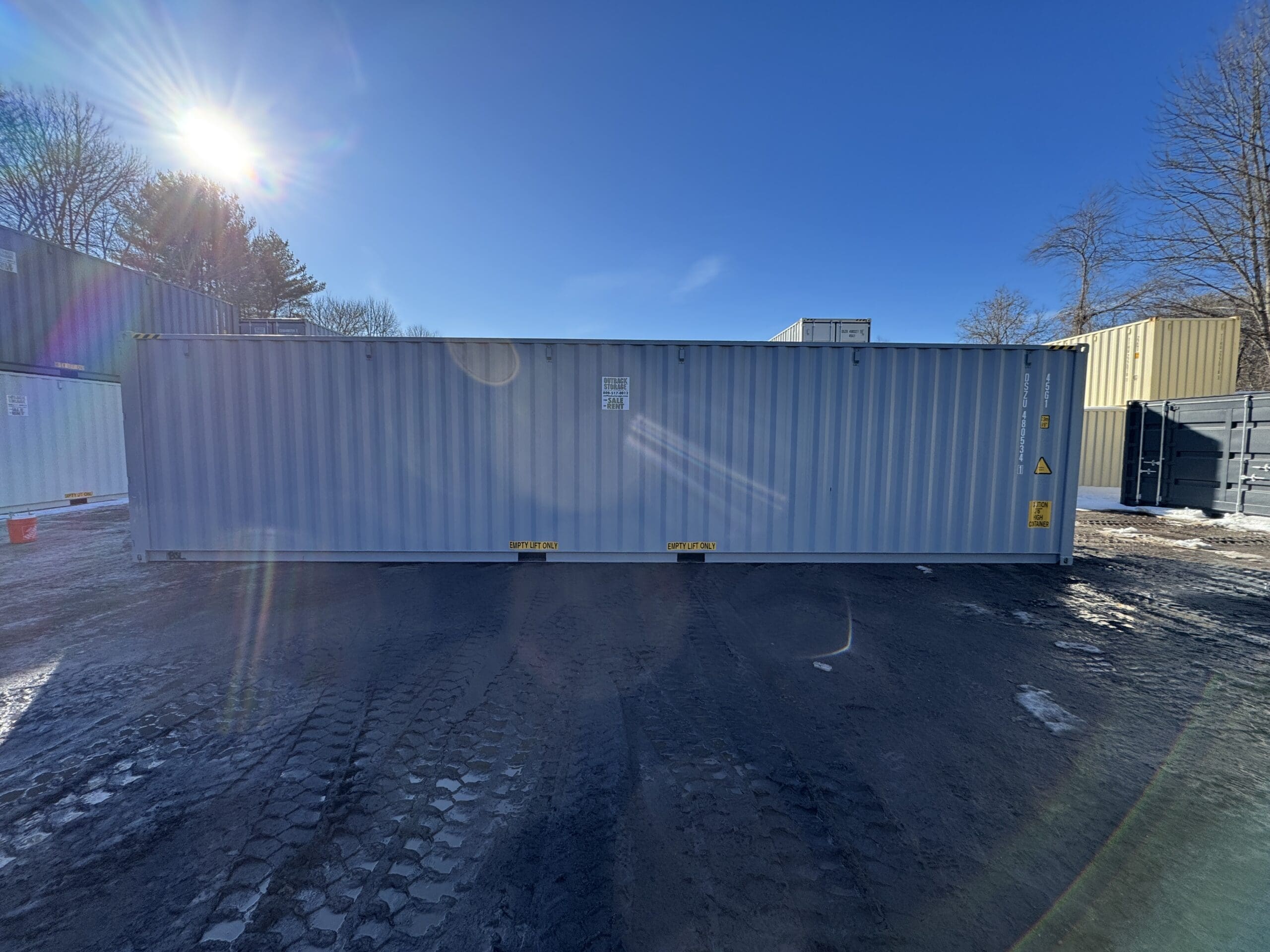 40ft New High Cube Shipping Container – Wind & Watertight – Gray — 40ft — new (image 9 of 12)