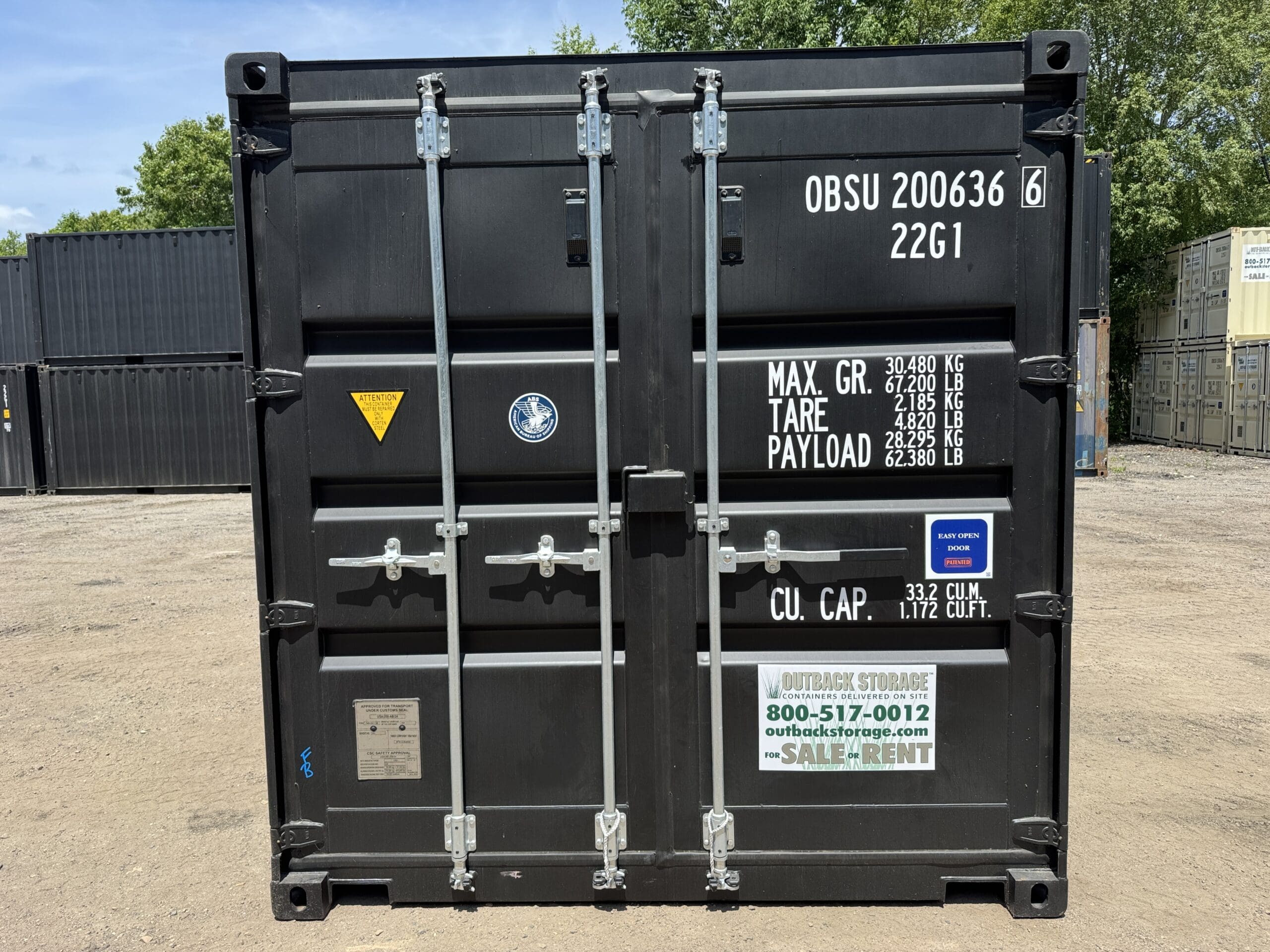 20ft New Shipping Container – Wind & Watertight – Black — 20ft — new (image 3 of 12)