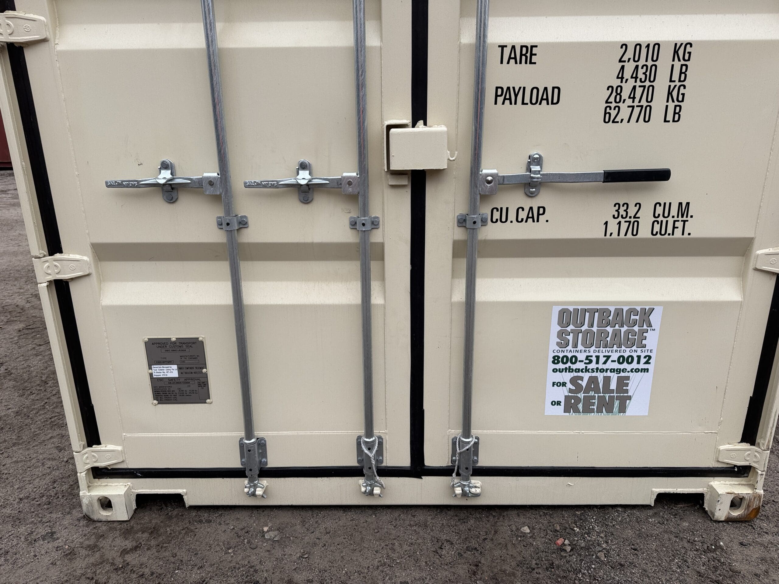 20ft New Shipping Container – Wind & Watertight – Beige — 20ft — new (image 6 of 12)