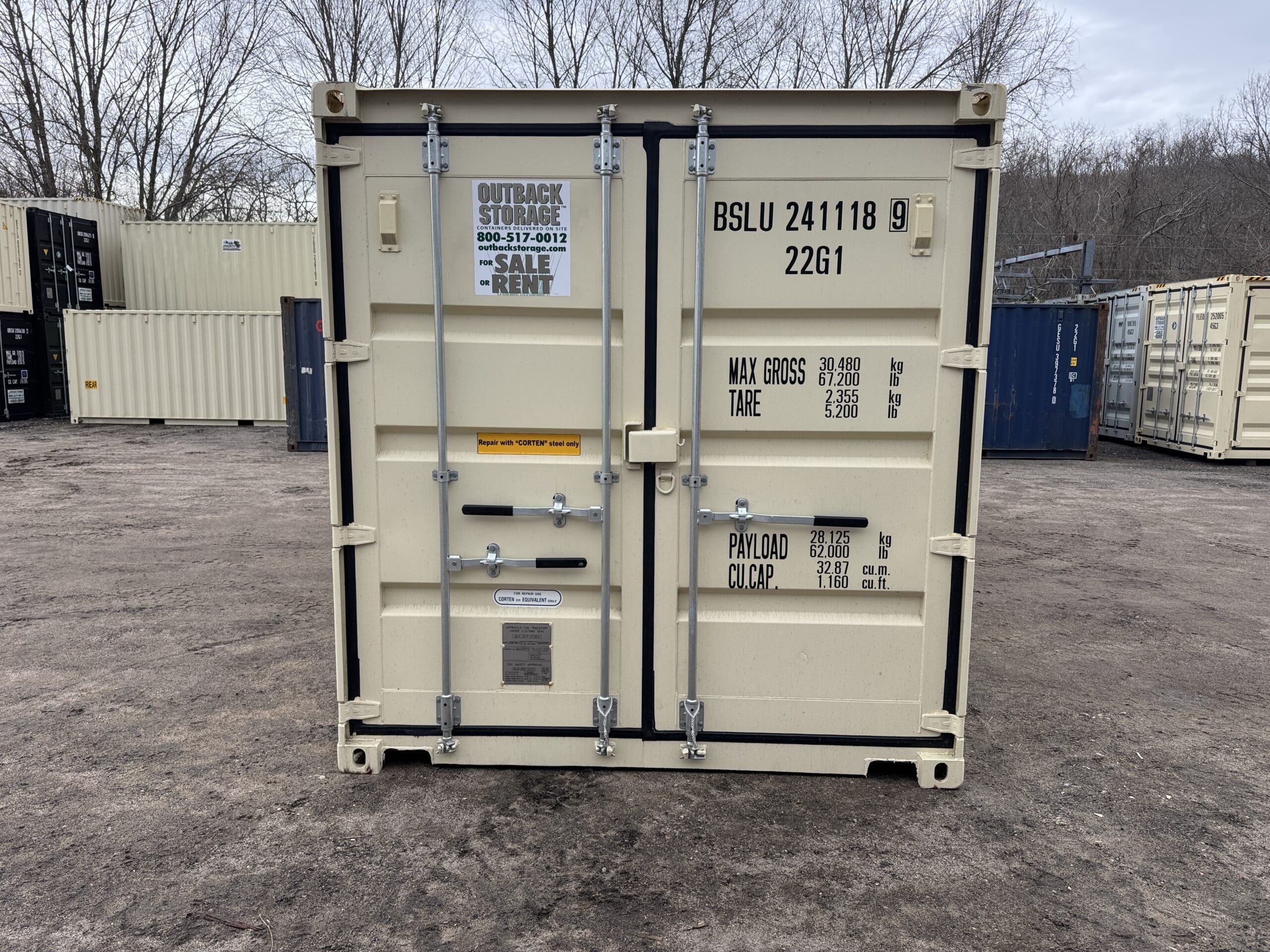 20ft New Shipping Container – Wind & Watertight – Beige — 20ft — new (image 3 of 12)